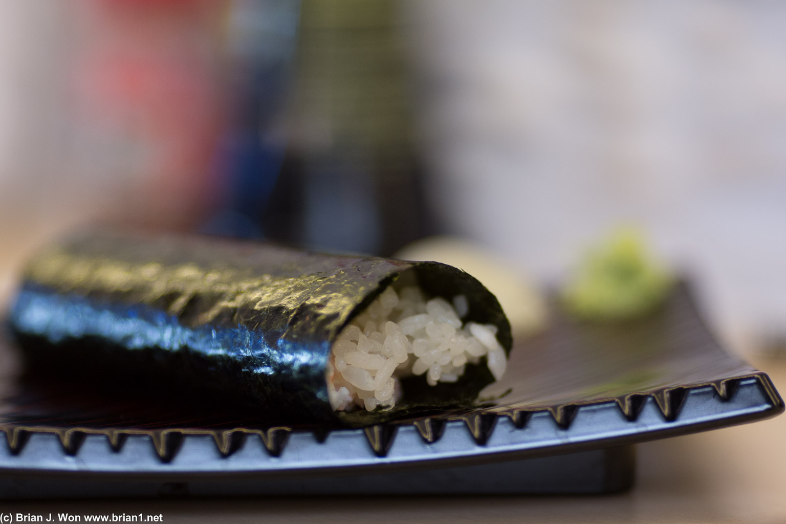 Crab hand roll. Very simple but quite good.
