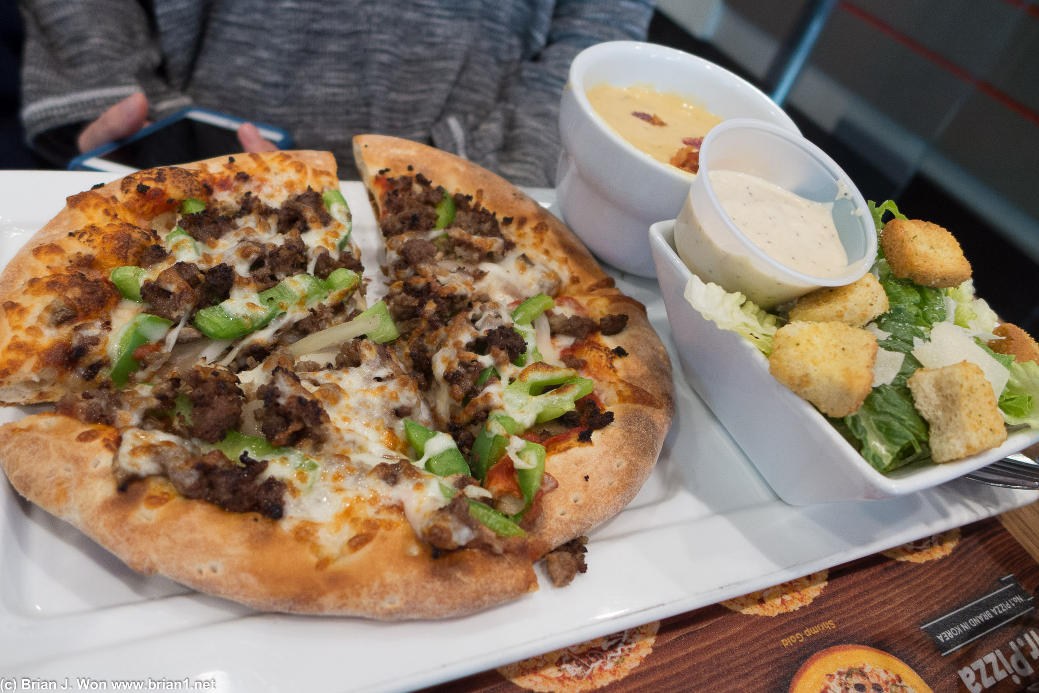 Nancy's lunch at Mr. Pizza in Japantown.