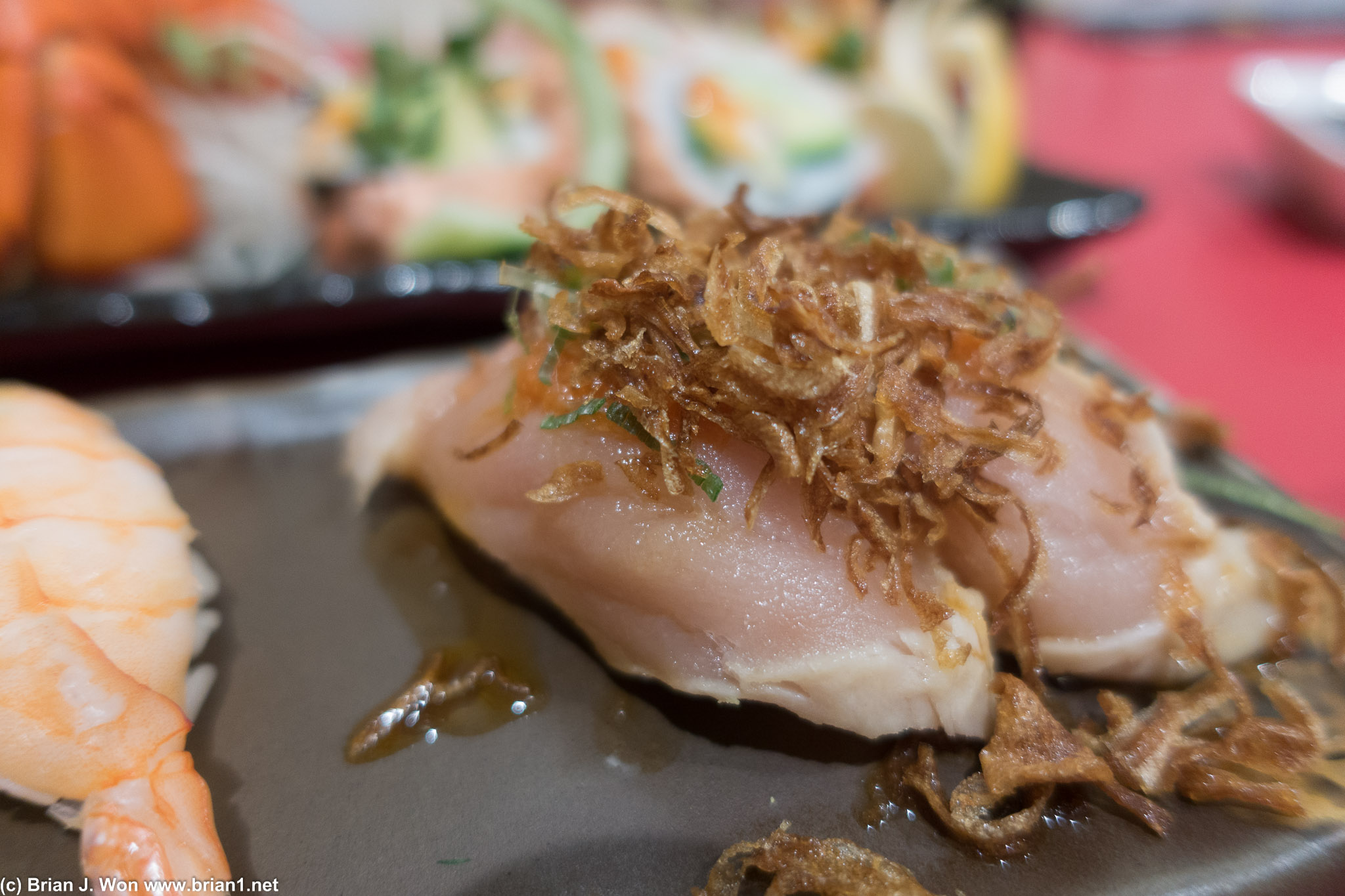 Seared albacore.