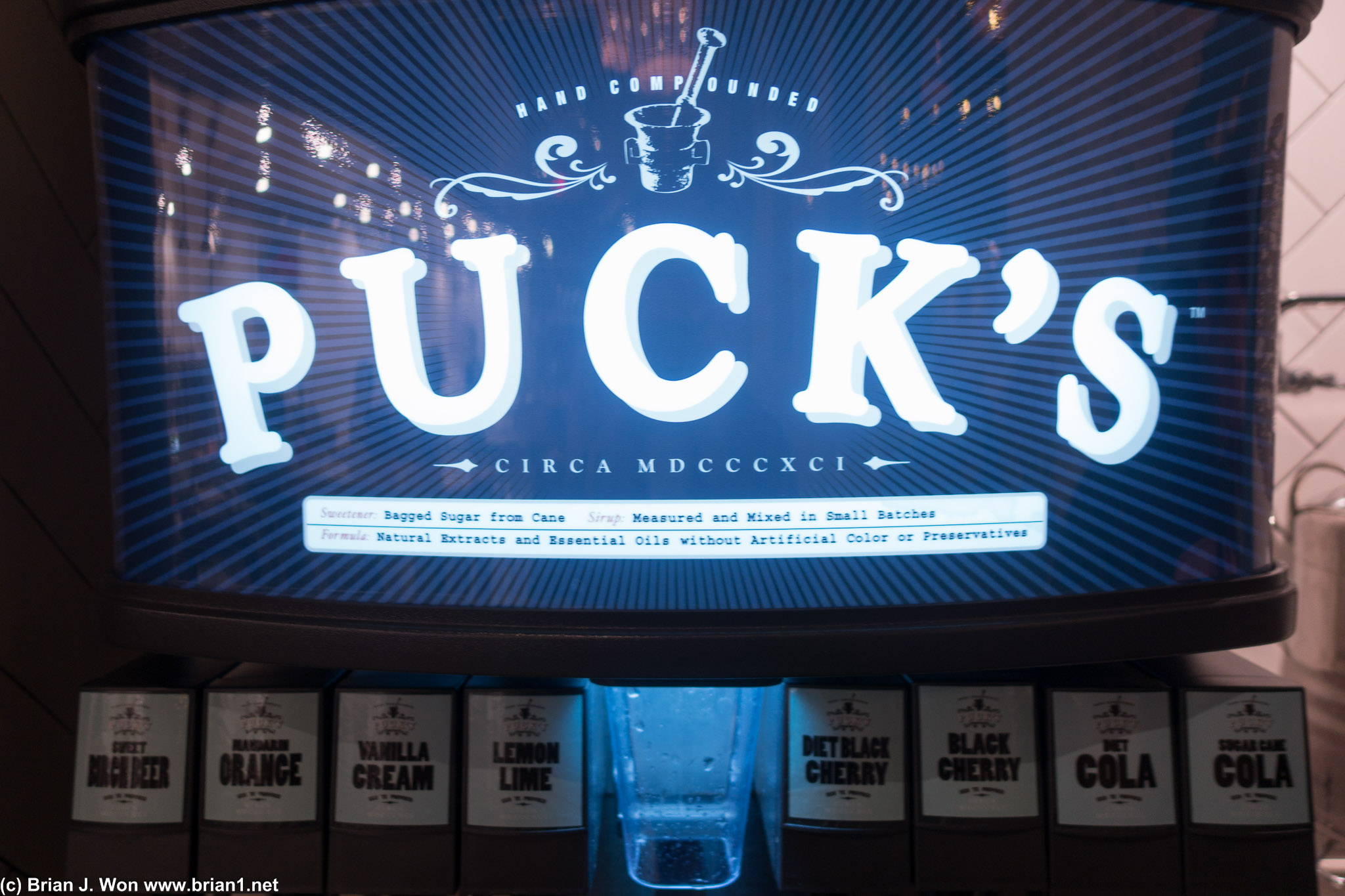 Puck's soda... not as good as some others. Felt like 80% soda as far as sweetness.