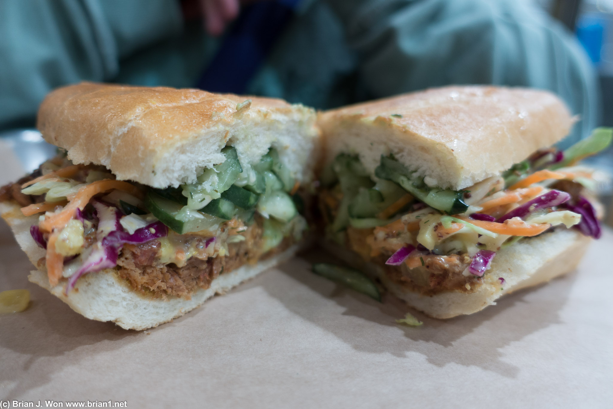 Fancy pulled pork. Only about 3/4ths had meat in it.