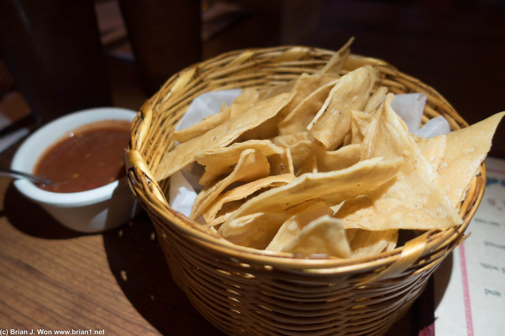 Rather hard tortilla chips.