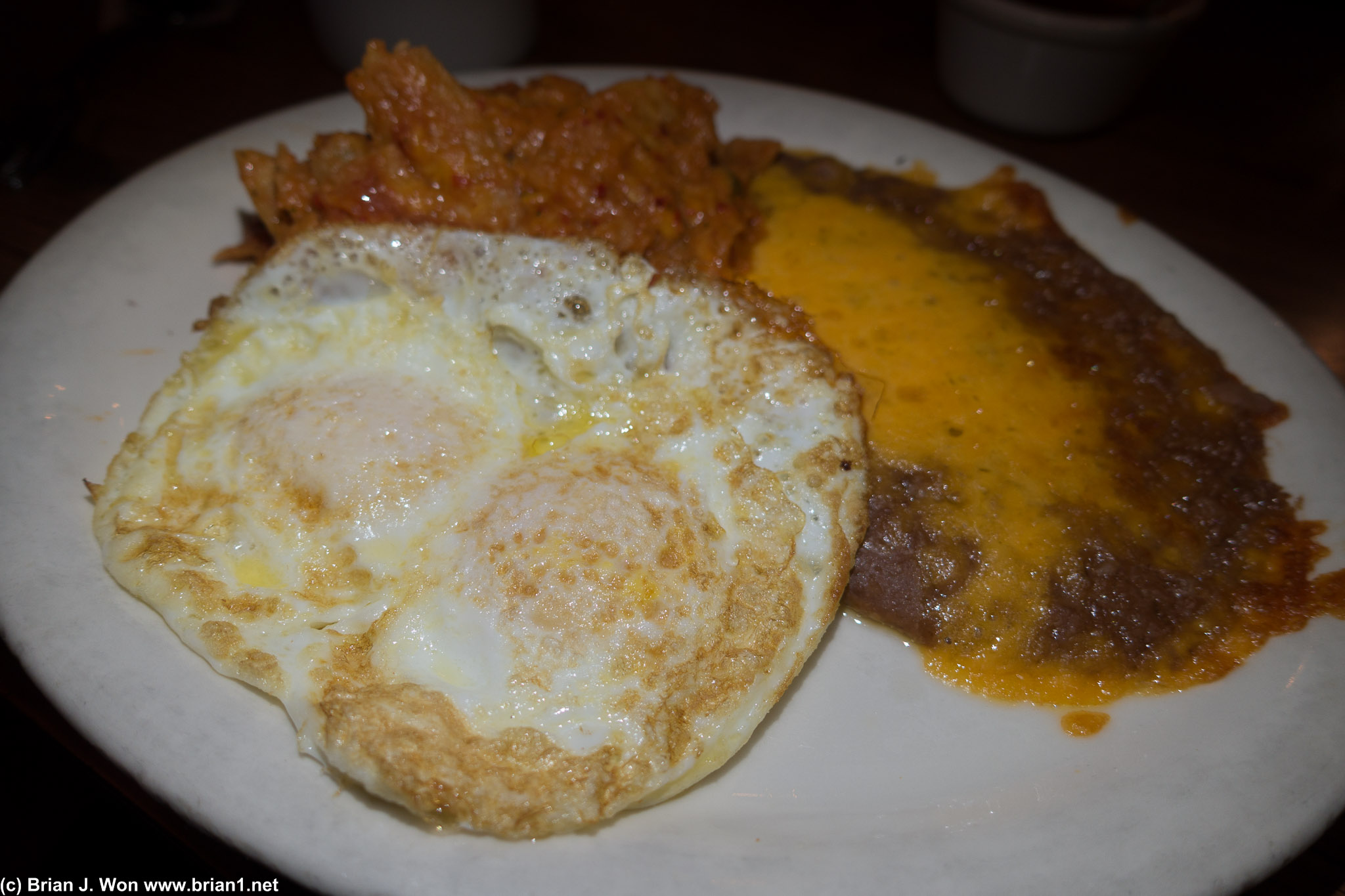 Huevos indios. Eggs, beans, chilaquiles. Entirely adequate.