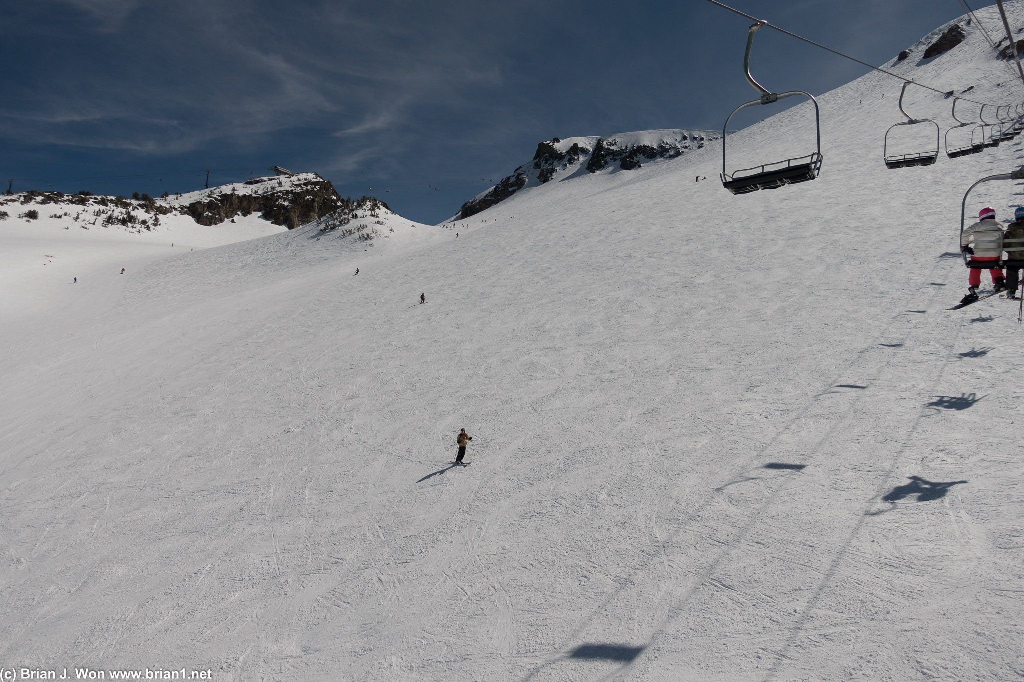 Going up Chair 23 to the top.
