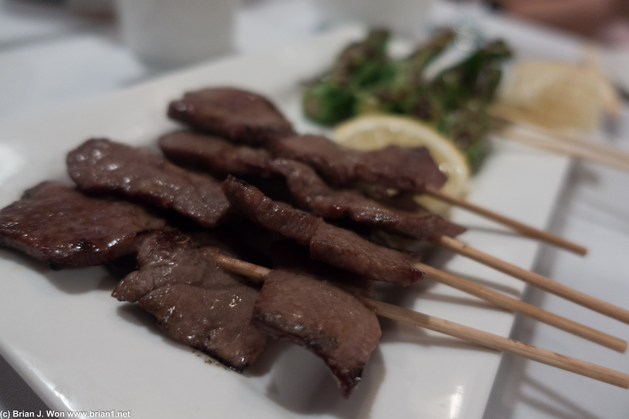 Beef tongue. A bit too chewy.