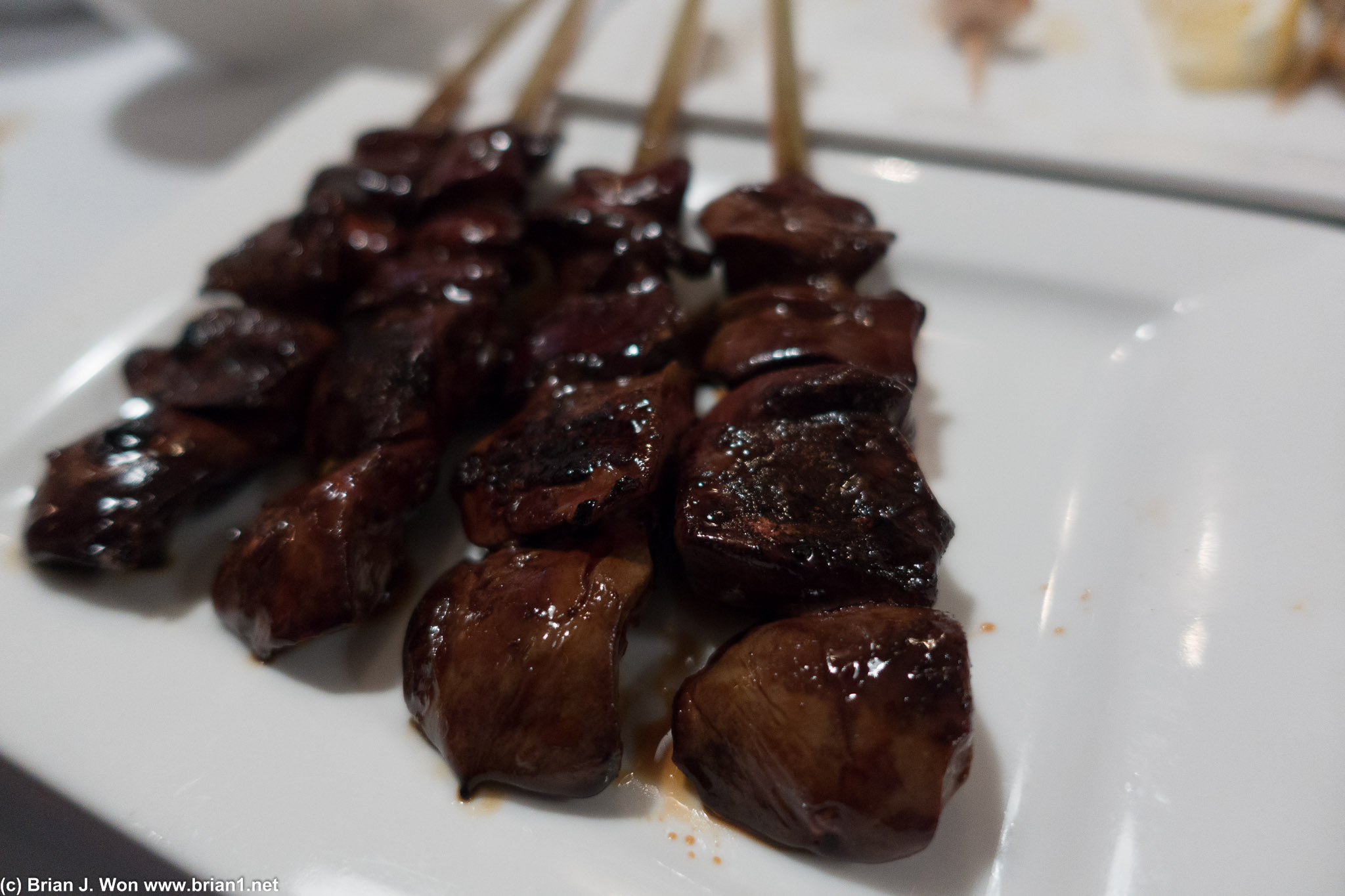 Chicken livers. Very rich, if you liked liver you were a fan, if not... not so much.