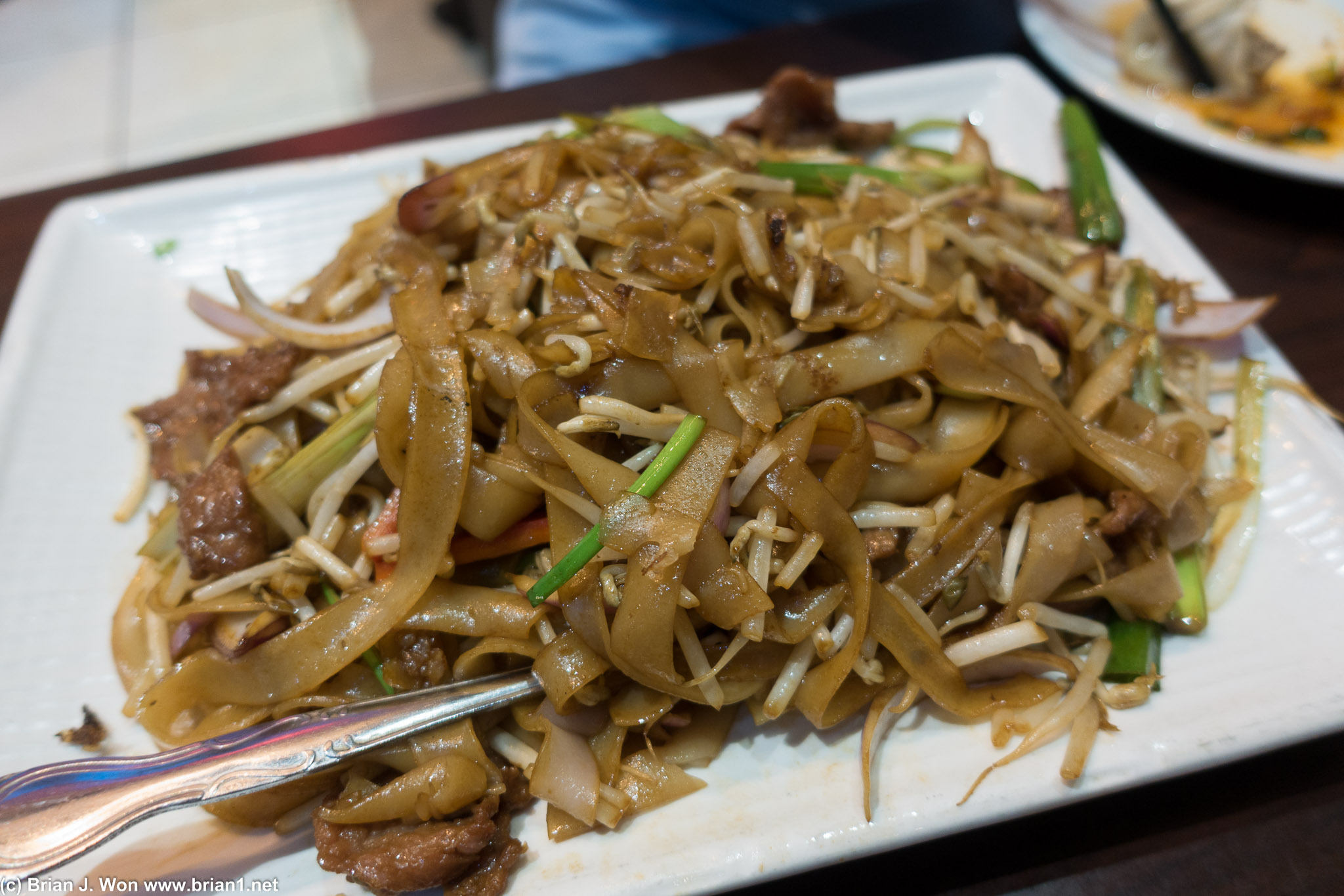 Beef chow fun. Not as good as Sam Woo, but again, still more than adequate.
