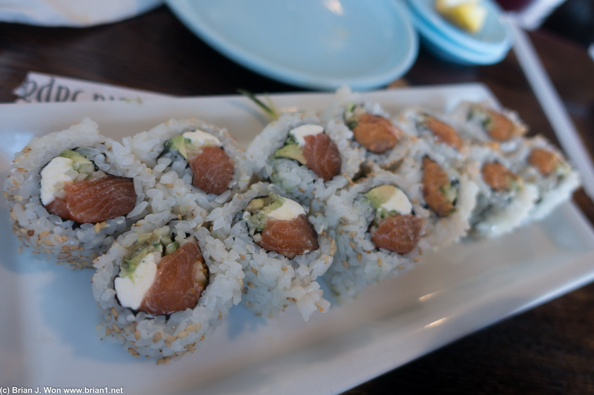 Philadelphia roll for Caitlin, spicy tuna for the adults.