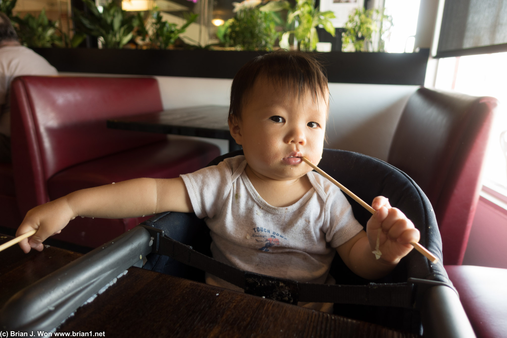 Logan likes sushi too!