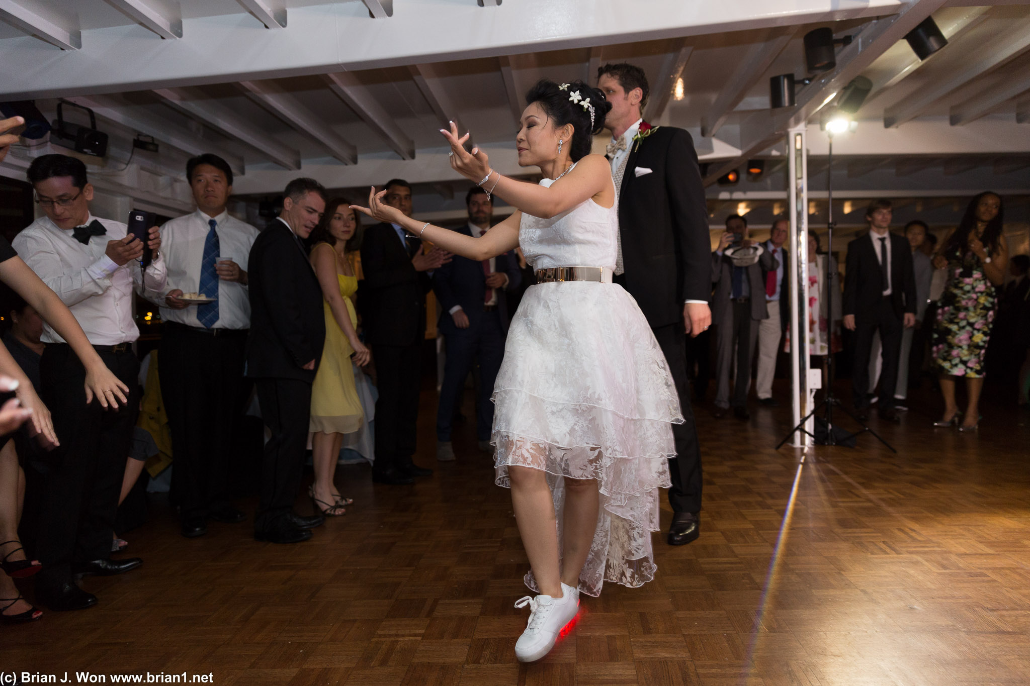 "To the dance floor!"