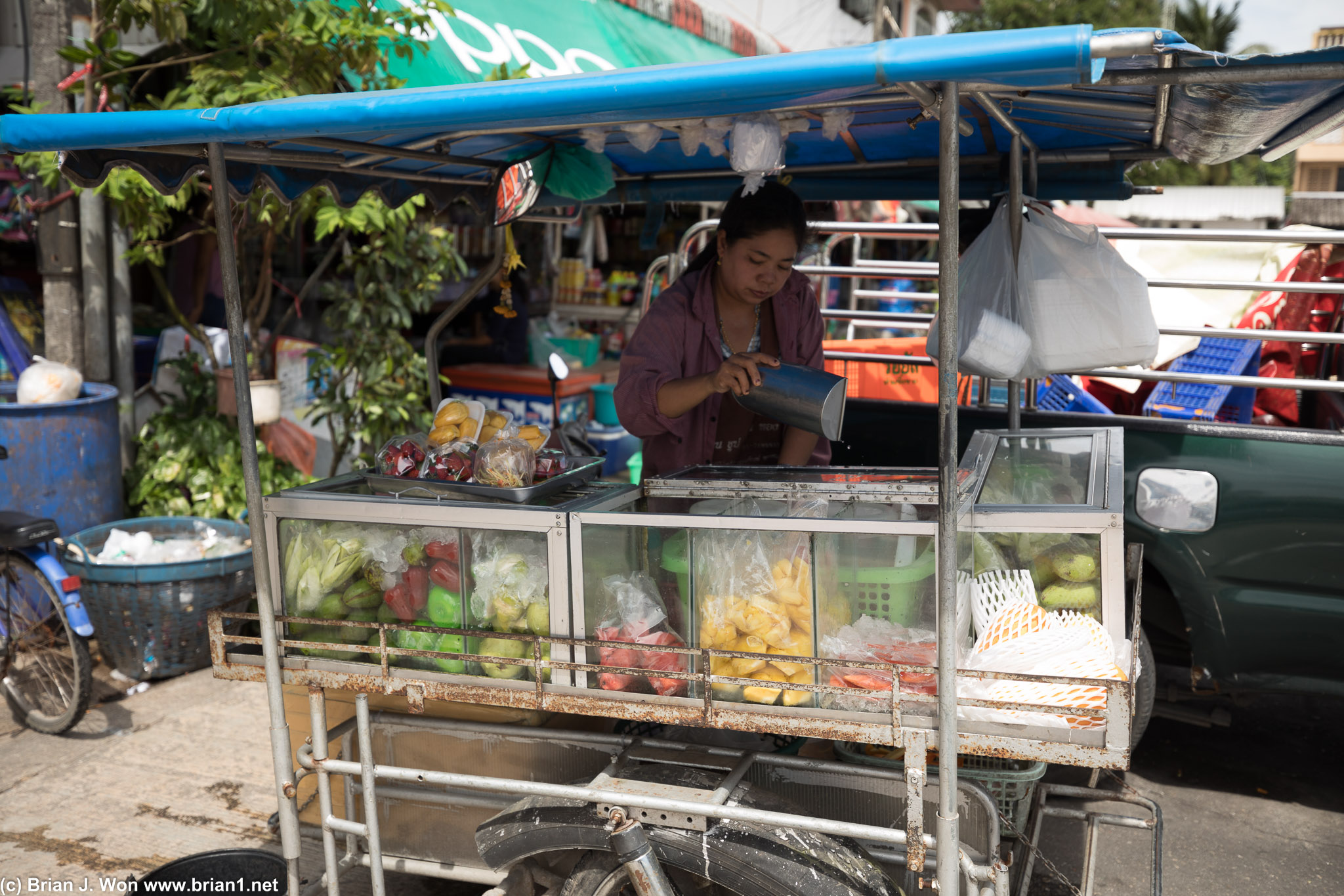 Fruit stand.