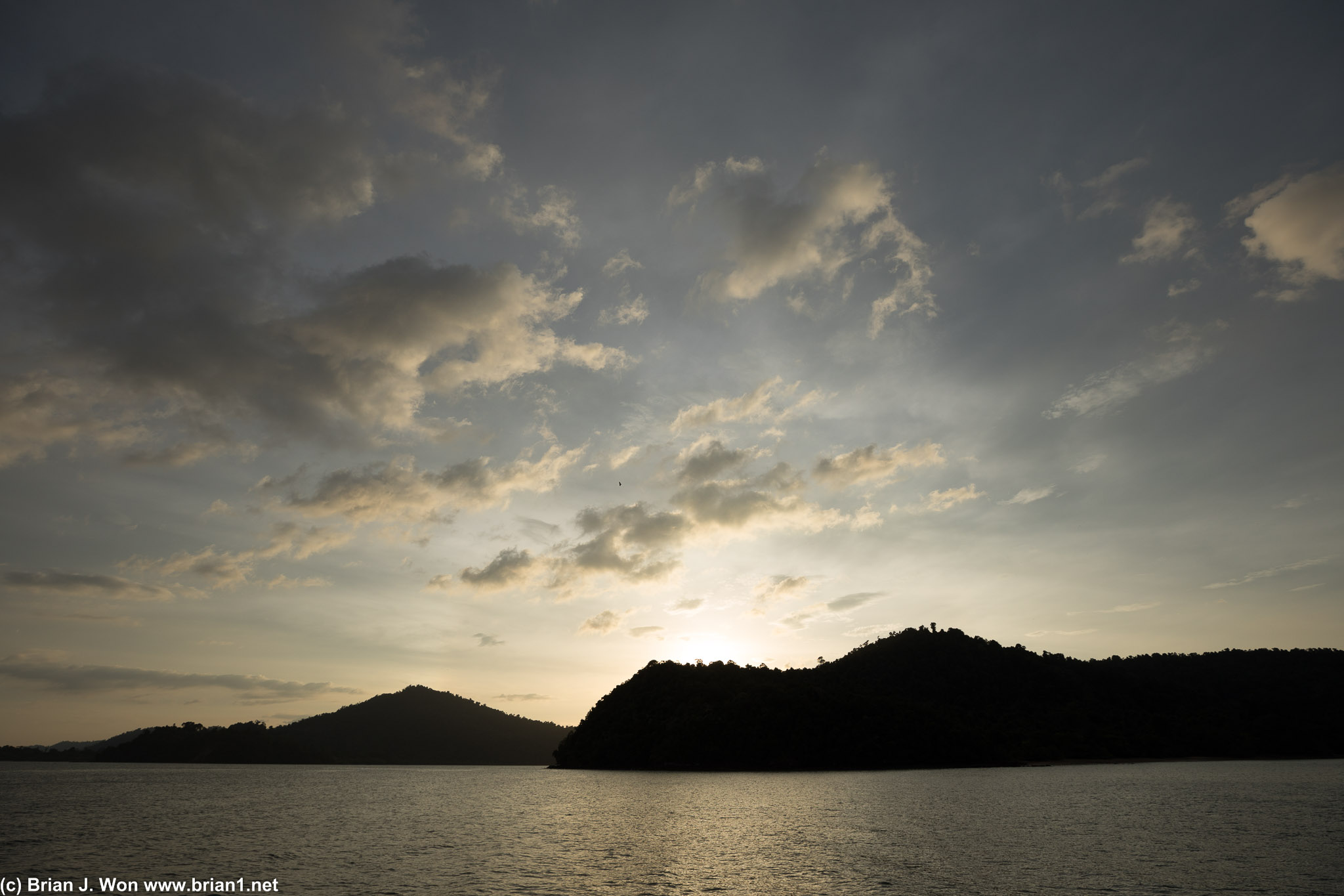 Sunset looking west from Thay Yae Island.