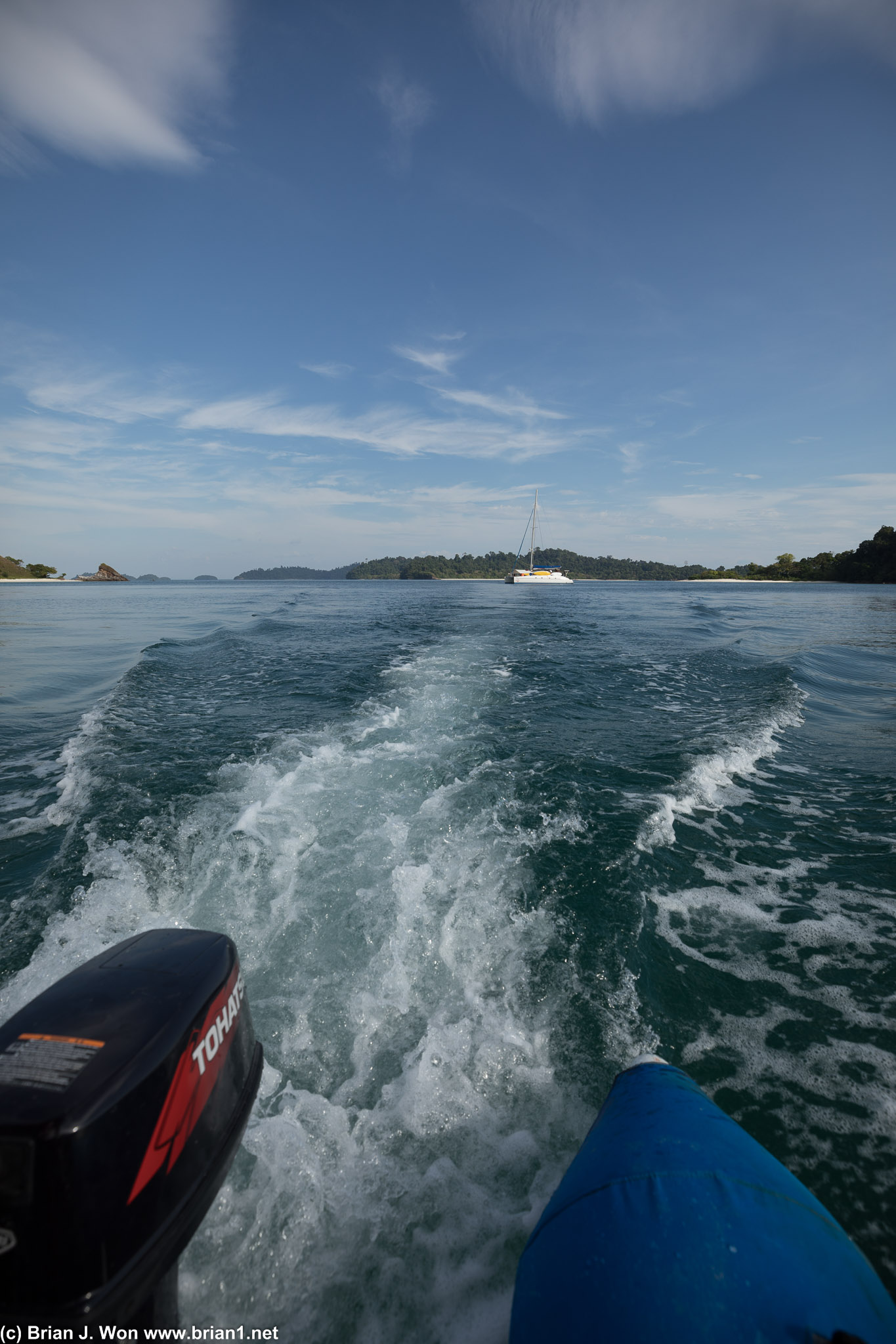 Taking the dingy from the Zoe III to shore.