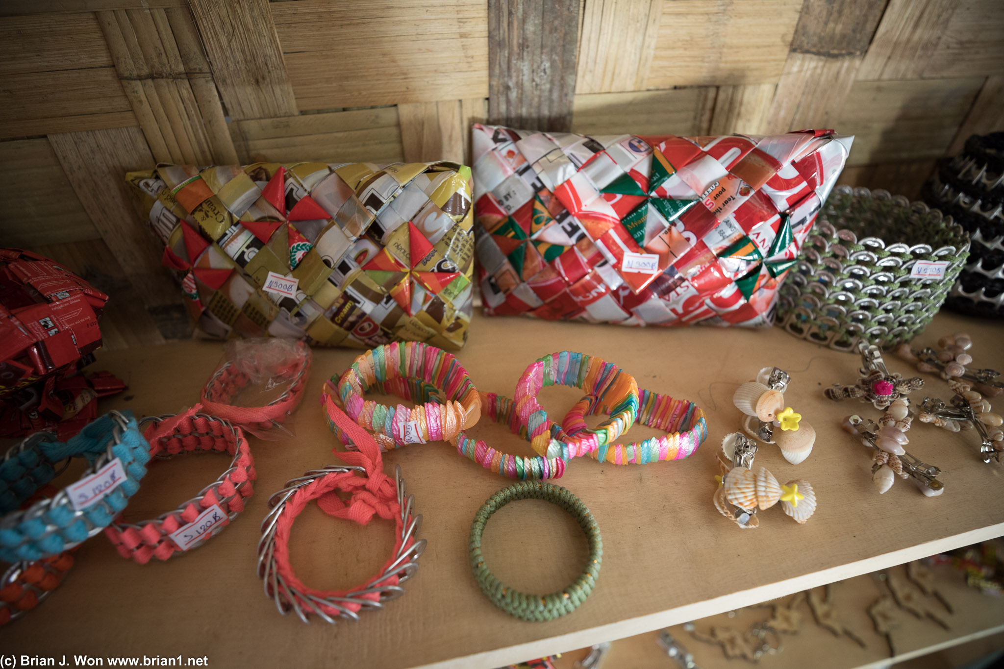 Gift shop. Most things done with recycled materials.