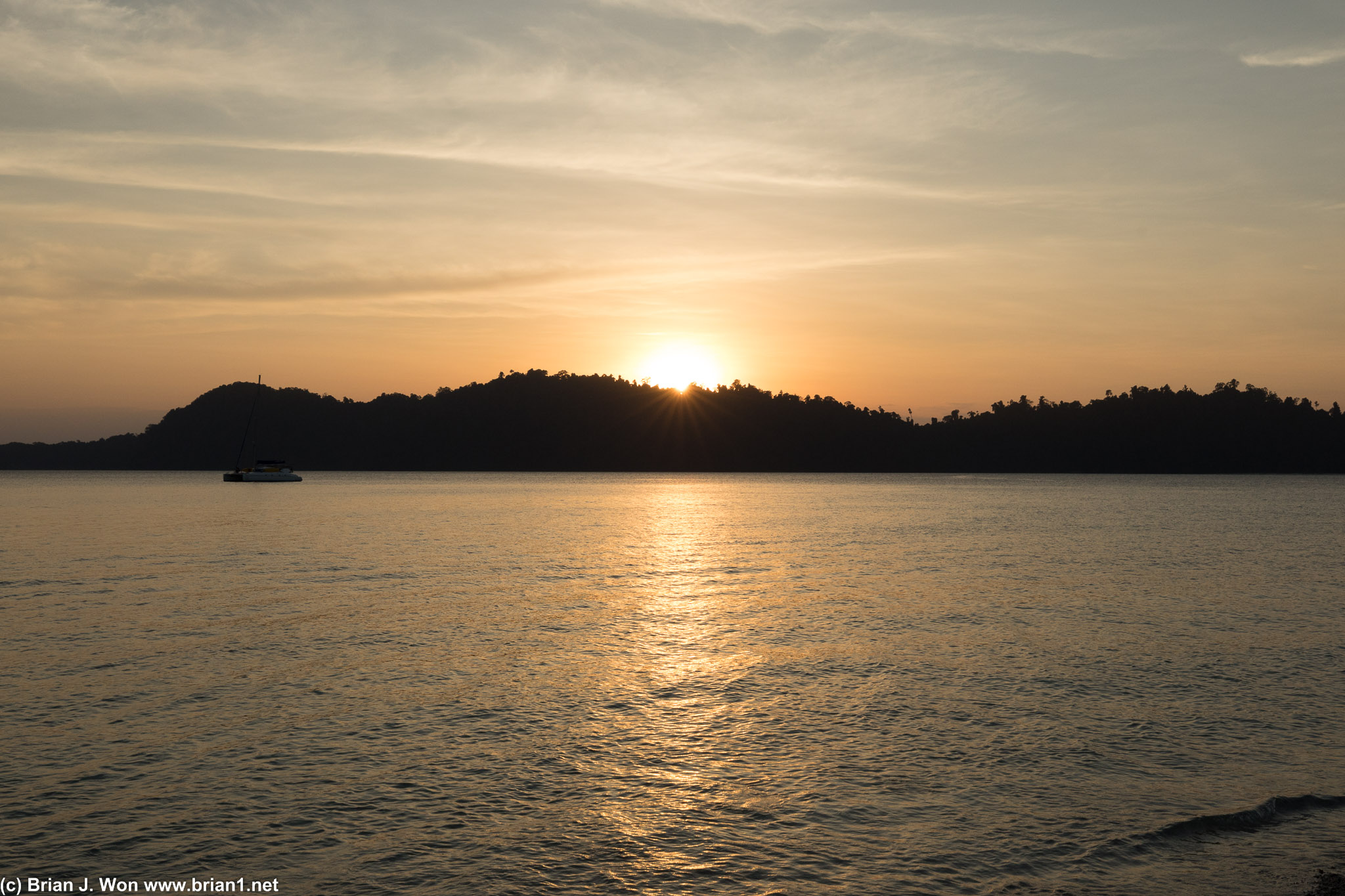 Sunset over Than Yoke Island.