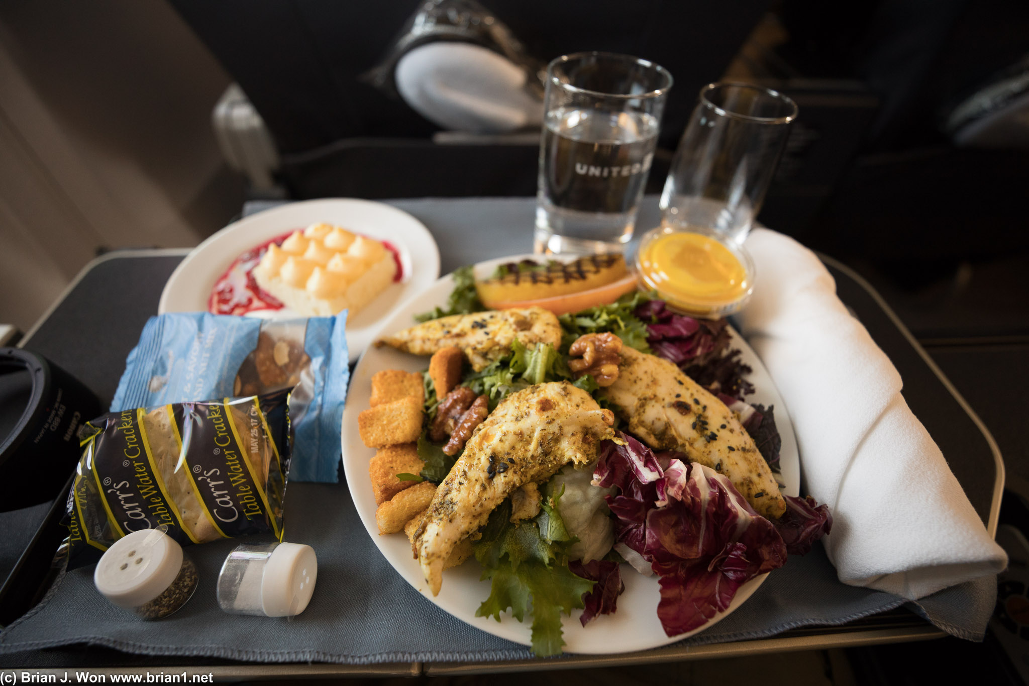 This is the chicken salad on a United flight?