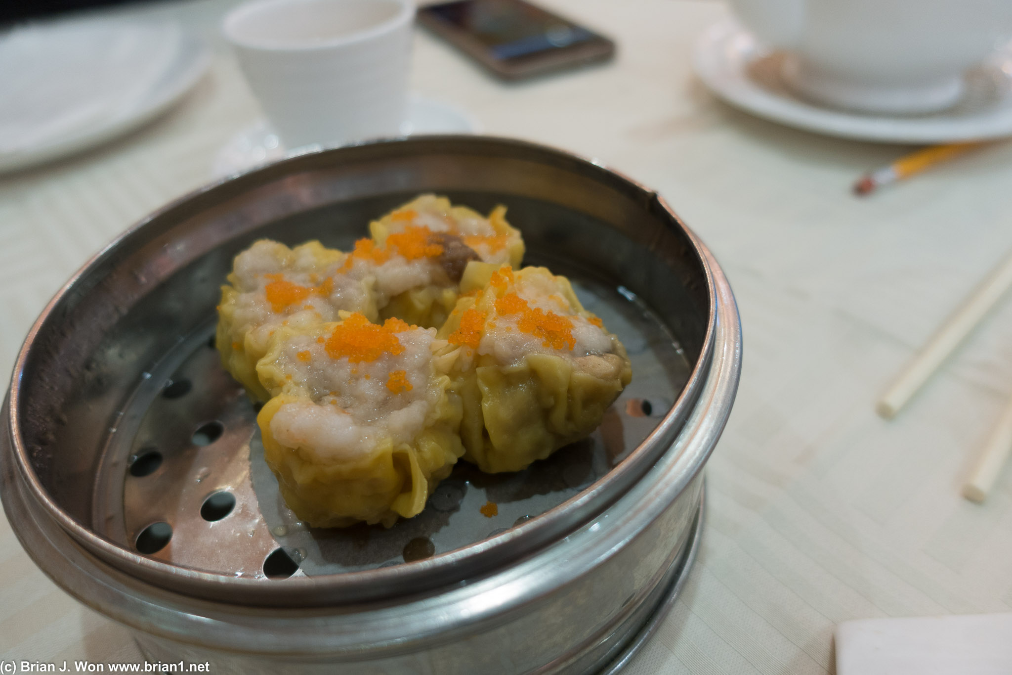 Shu mai tasted too strongly of mushroom.