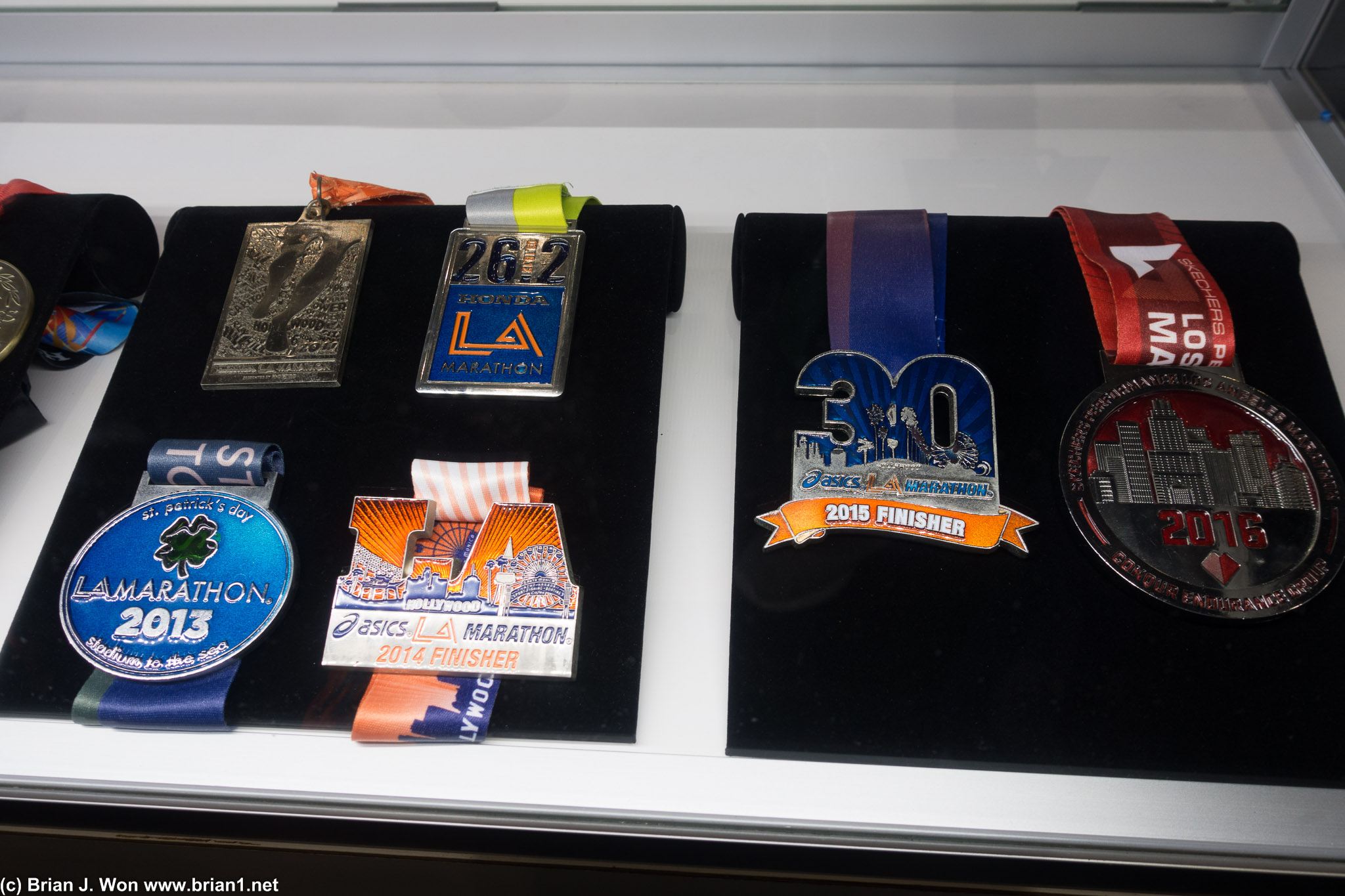 Previous years' medals.