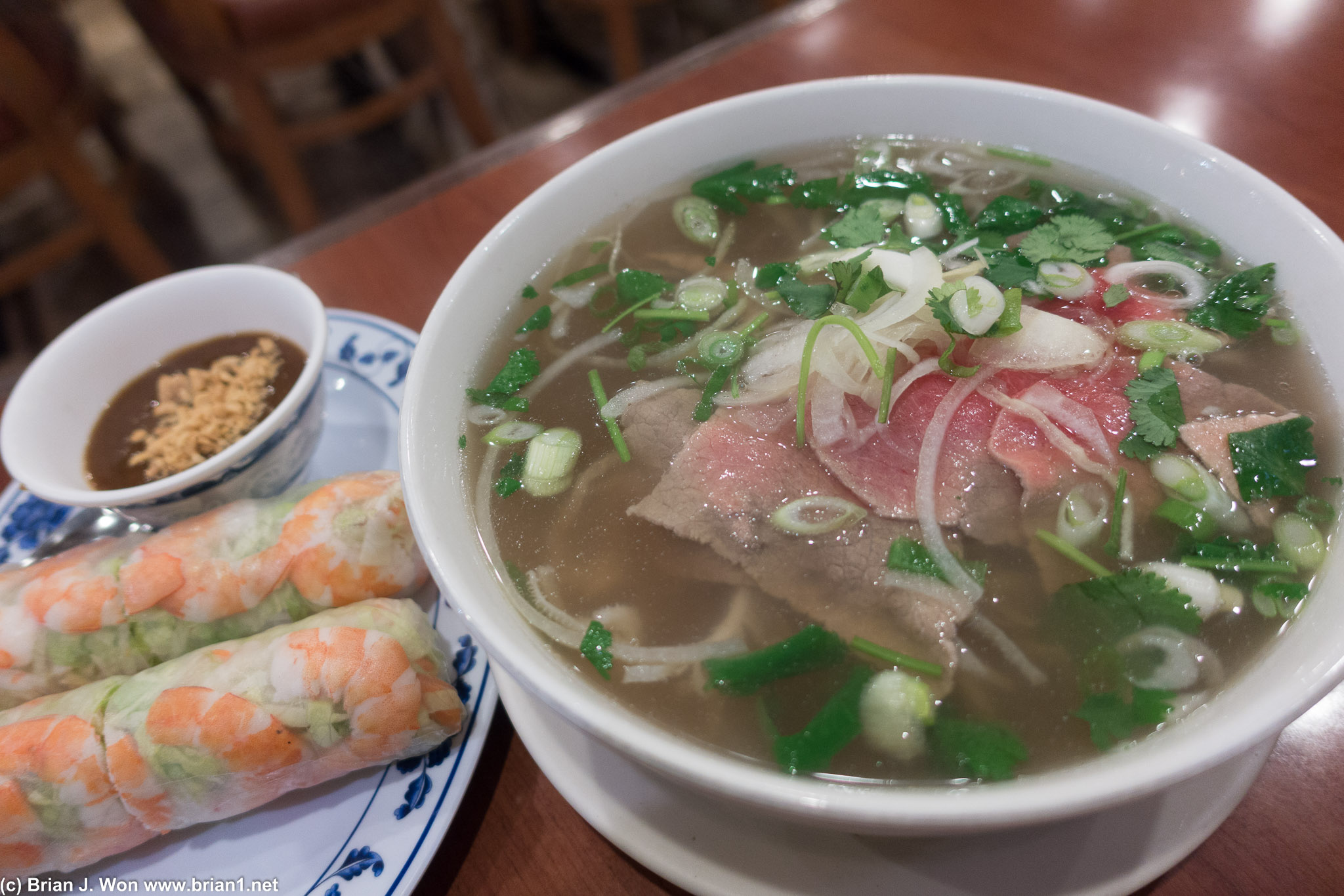 Not great pho or spring rolls, but not bad.