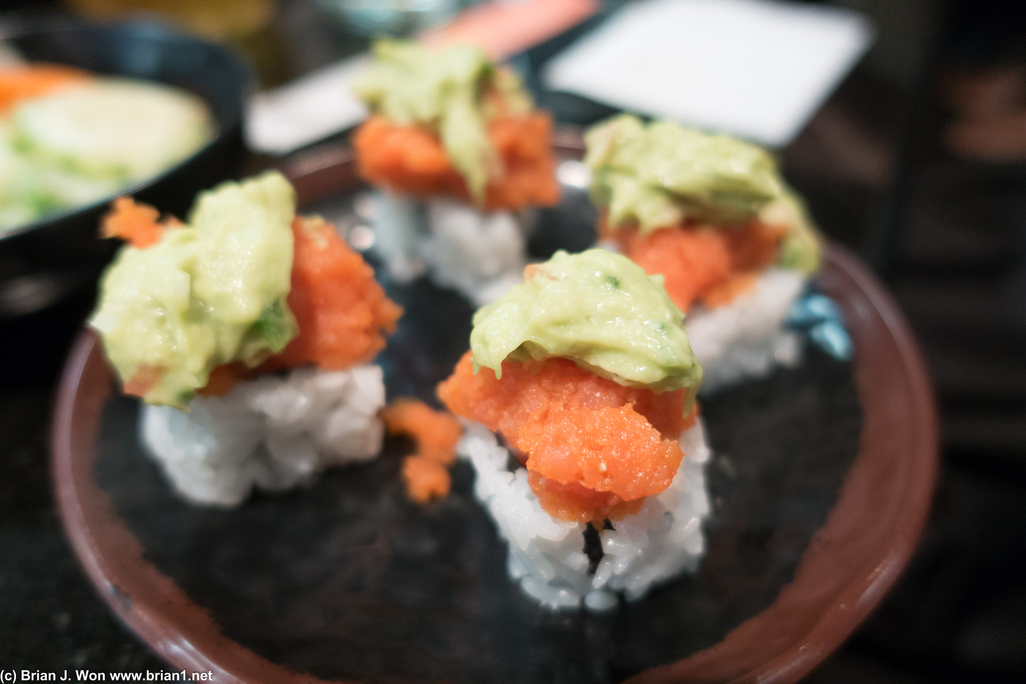 Salmon avocado.