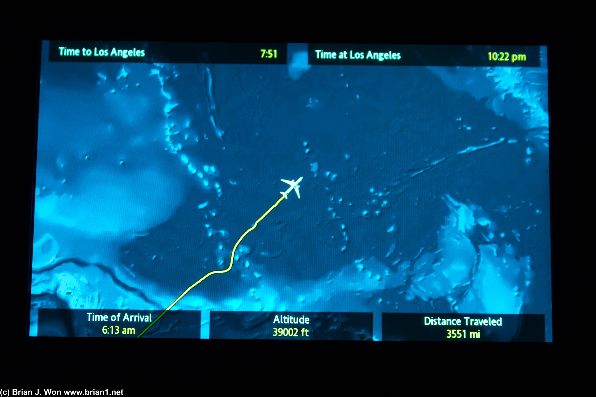 We must've turned to avoid some turbulence.