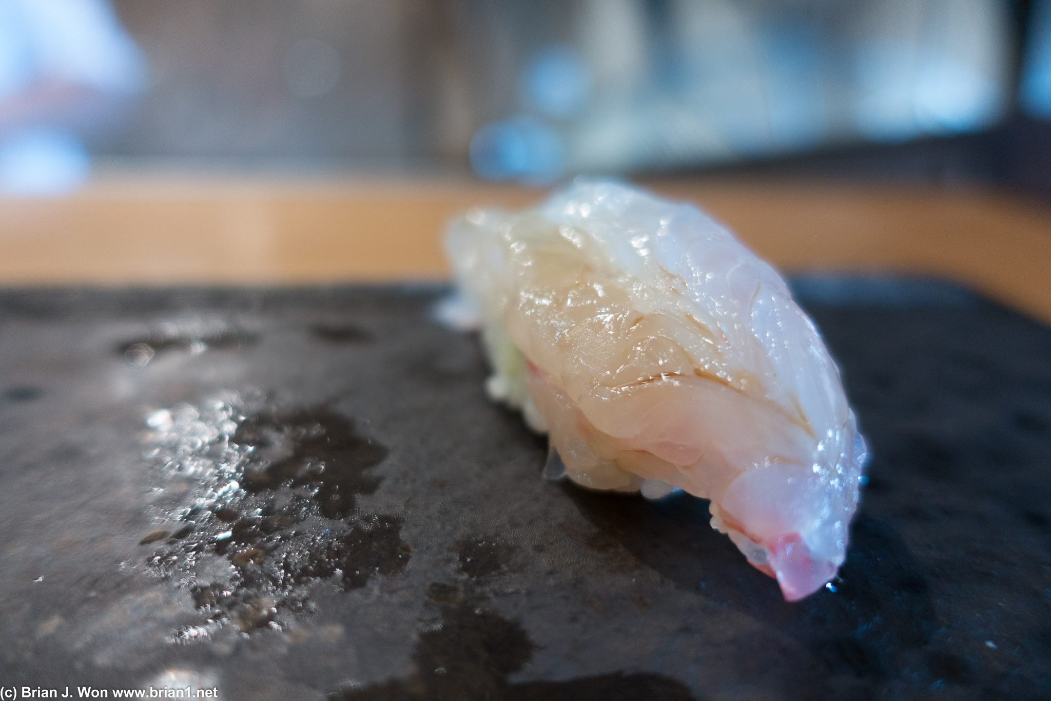 Botan ebi (live sweet shrimp).