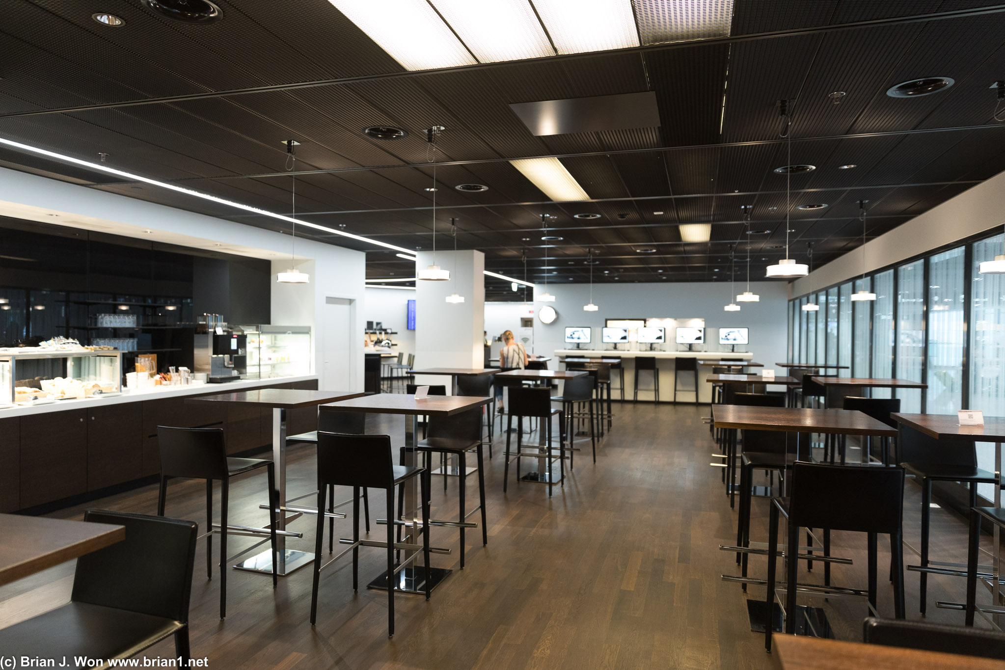 SWISS arrivals lounge.