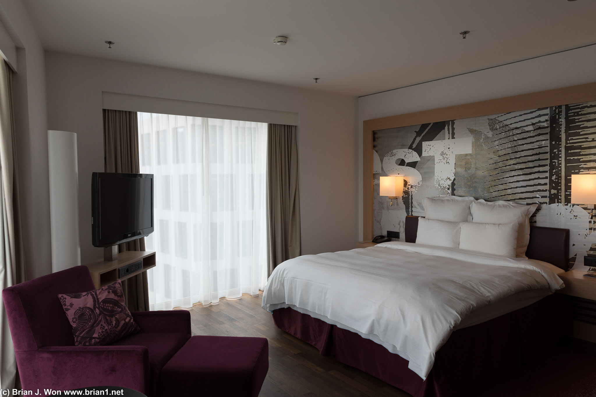 Expected a mousehole for a hotel room. Instead when I arrived, "you've been upgraded to a suite." Woohoo!