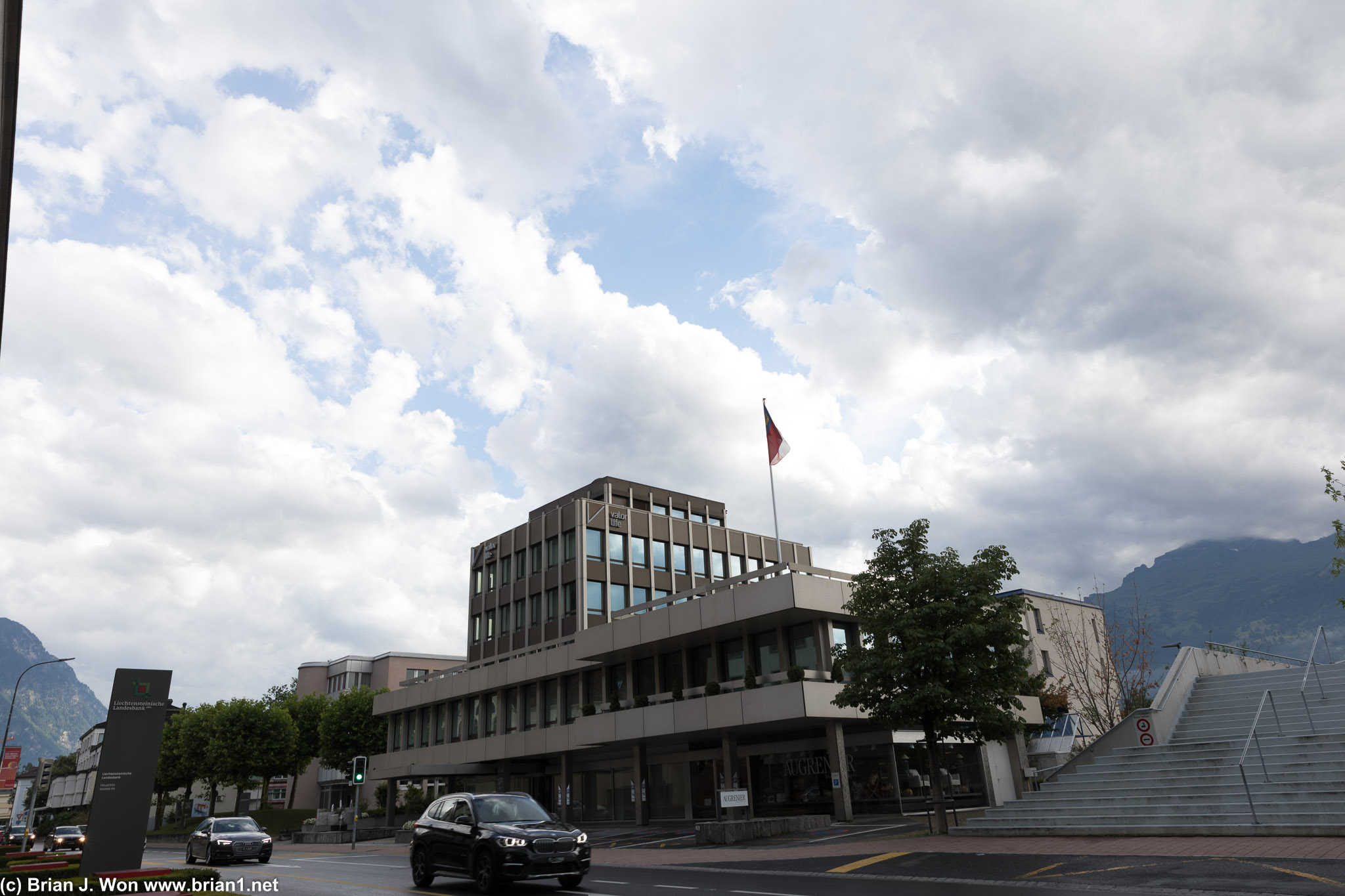 Downtown Vaduz, Liechtenstein.