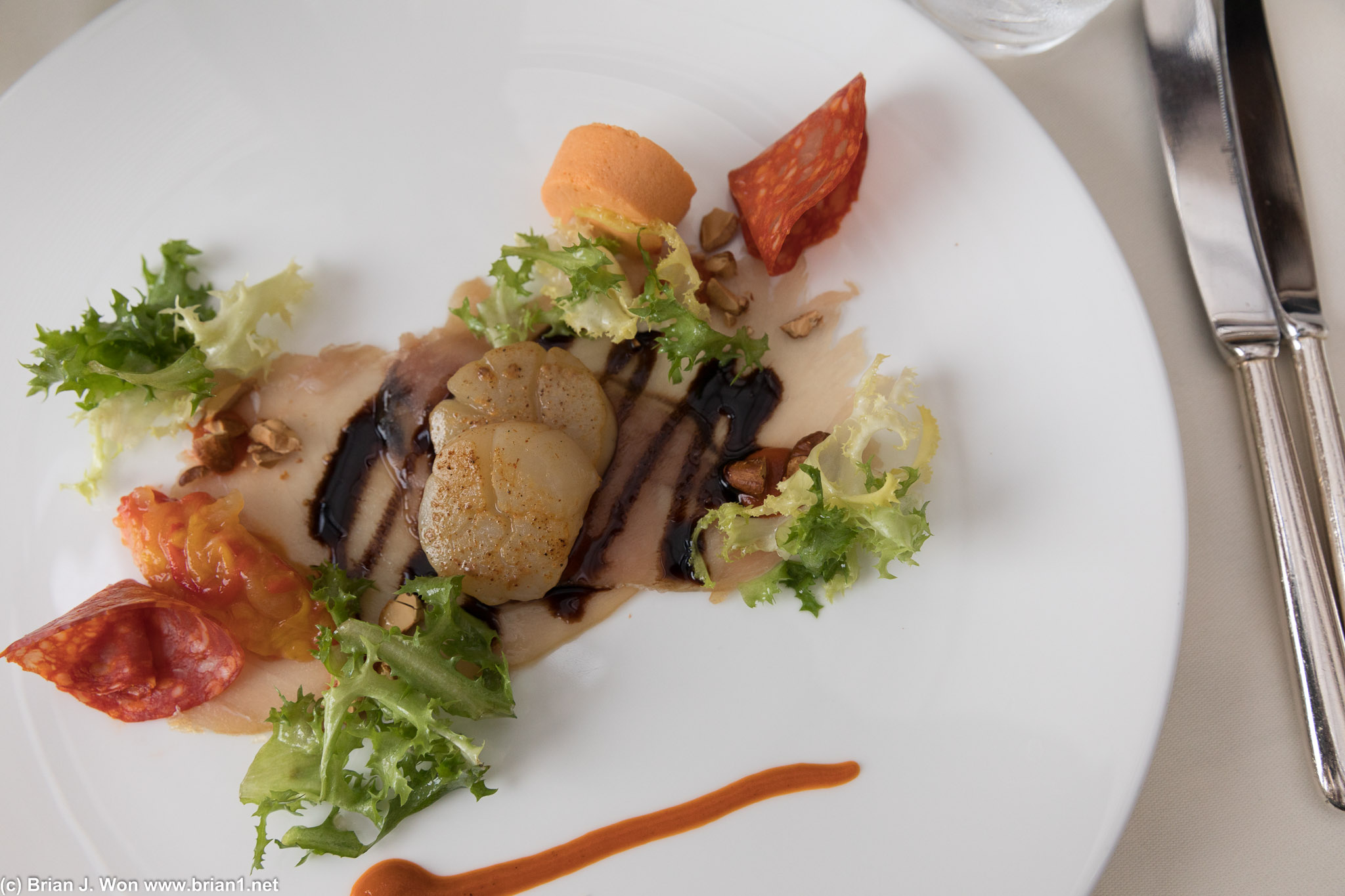 Scallop plate was pretty.