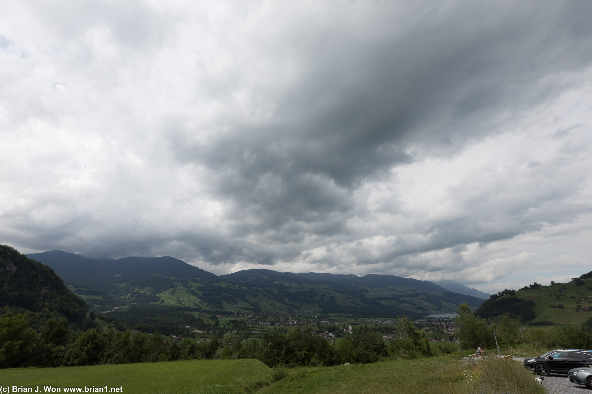 View from the Iseltwald rest stop.