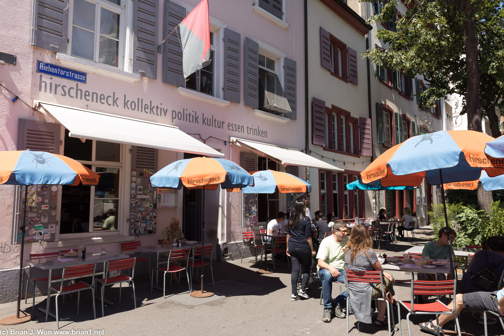 Better angle of the  sidewalk cafe we had lunch at.