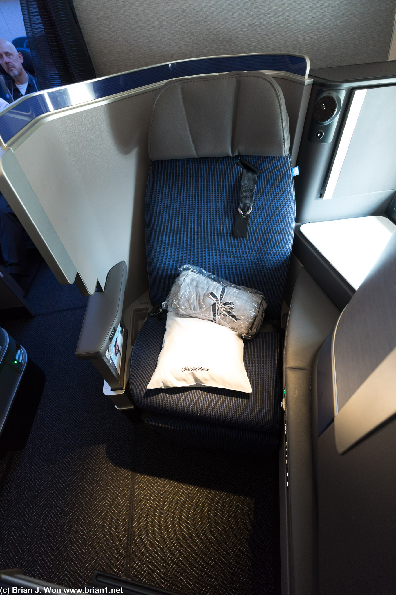 Even-numbered window seat.