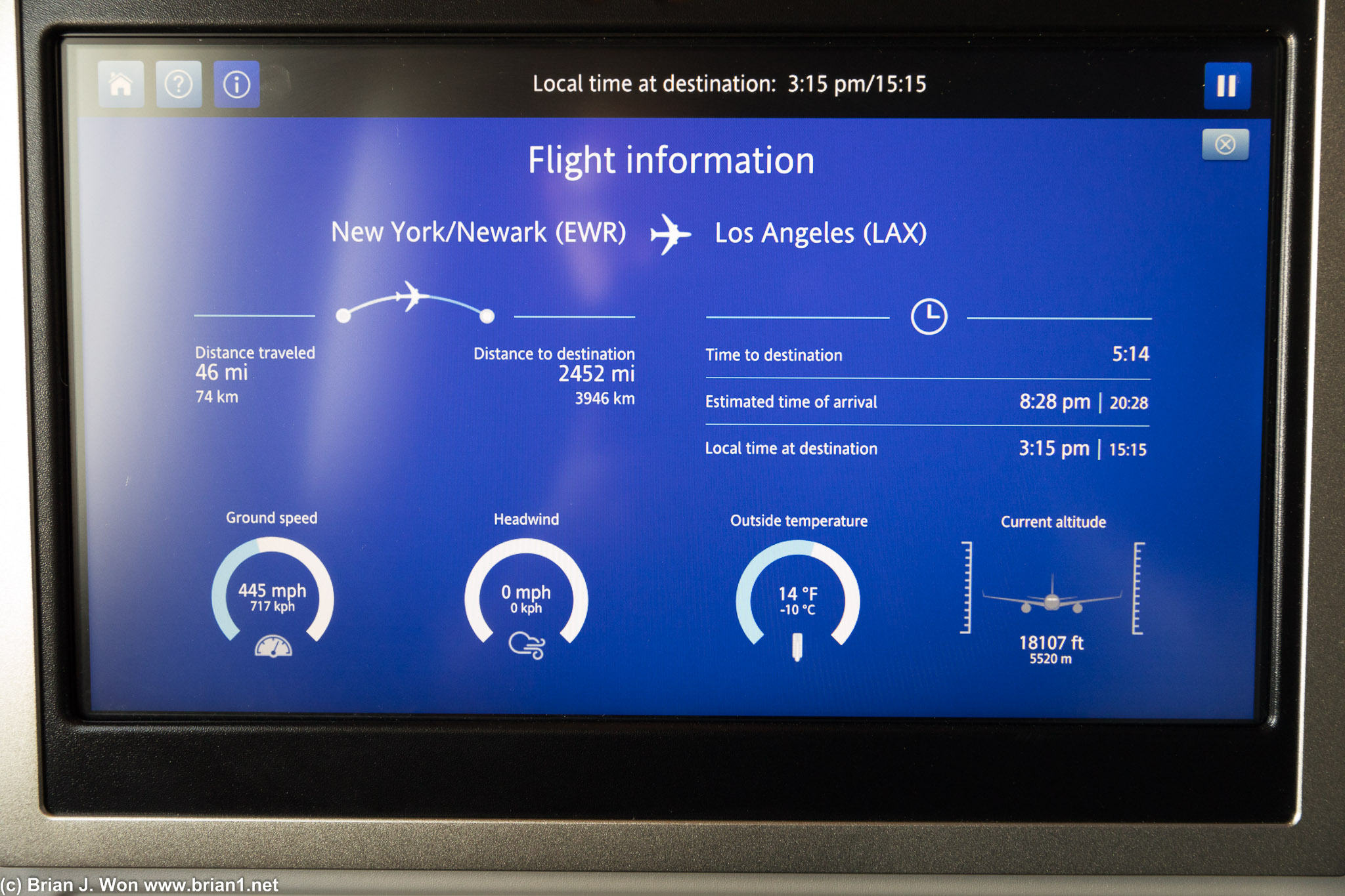 Detailed flight information.