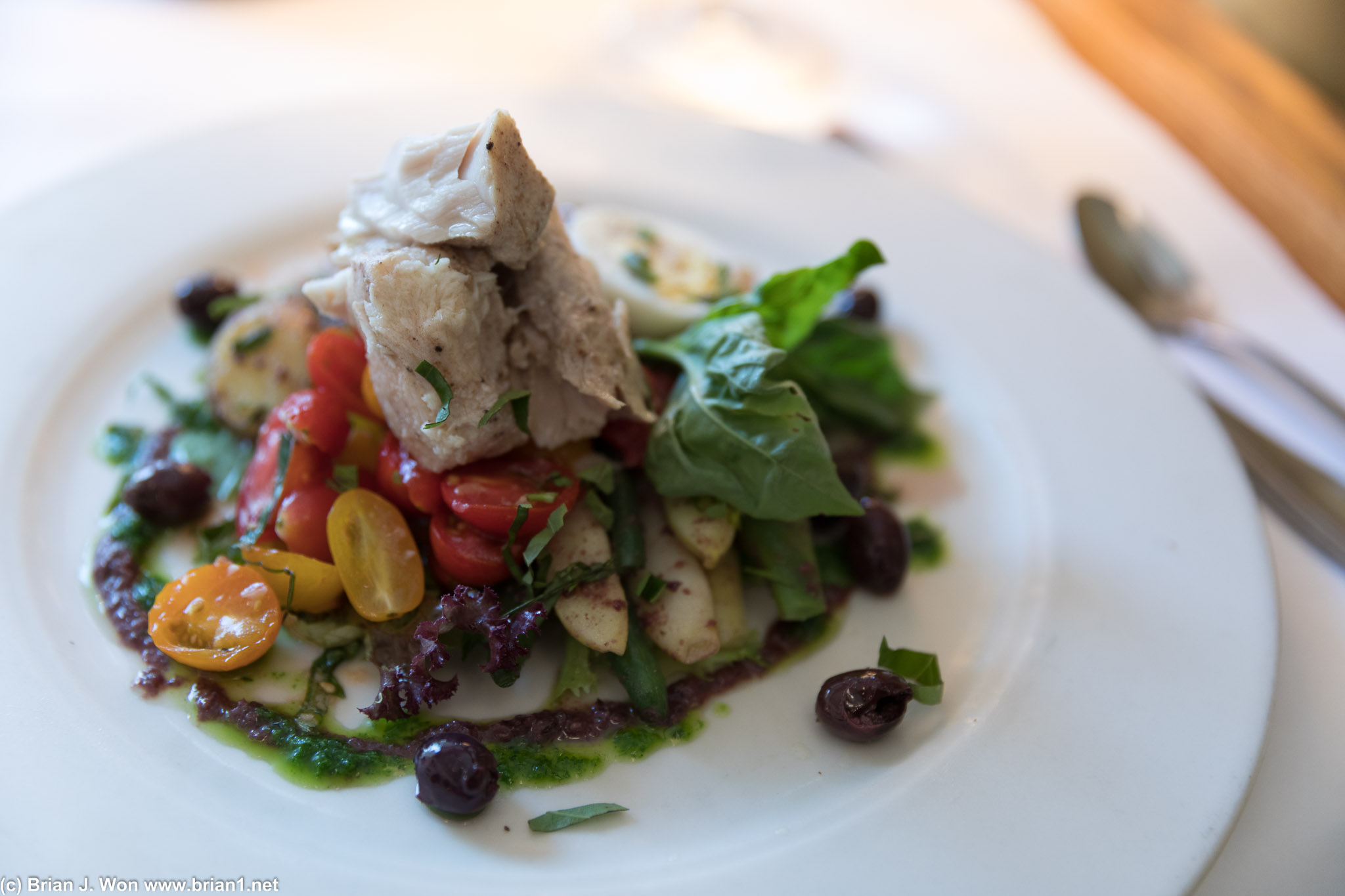 Higgins emphasizes local ingredients.