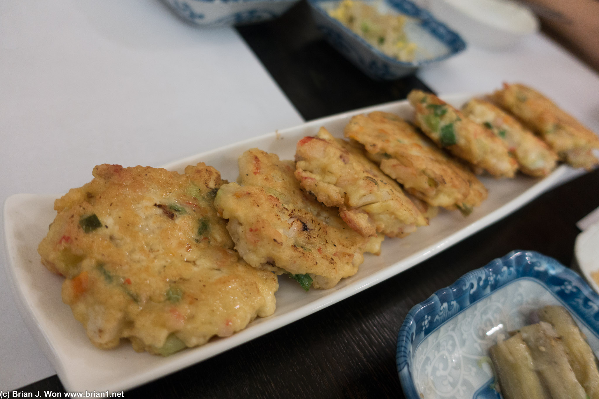 Seafood and tofu pancake.