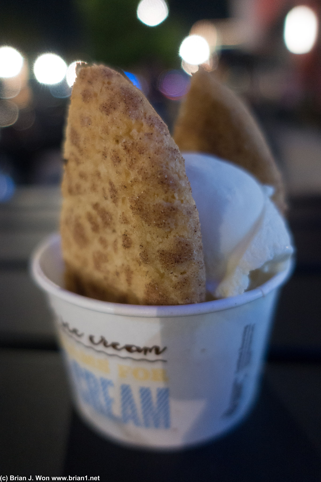 And the half-cookie ice cream sandwich.