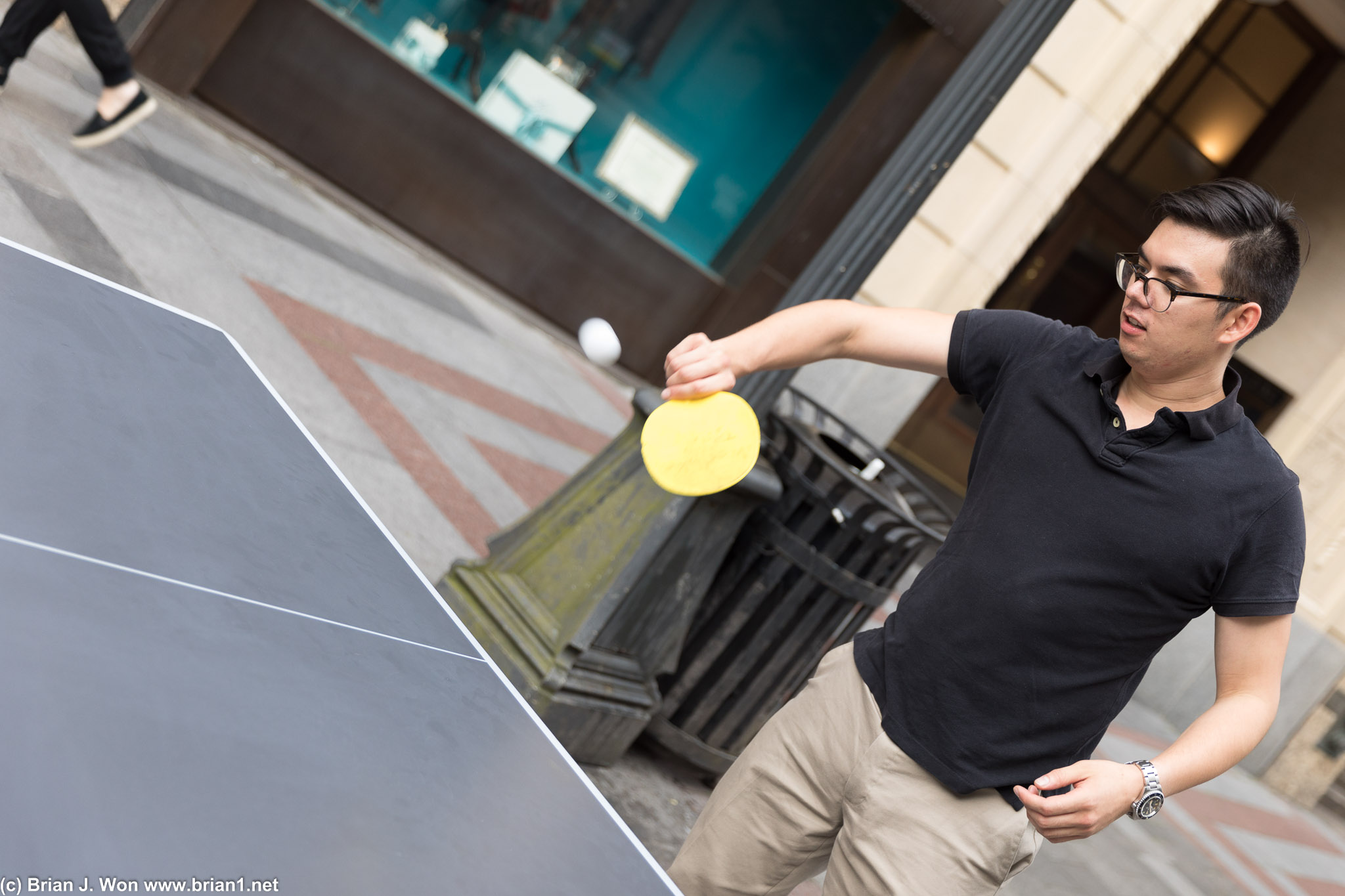 Cousin Matt tapping into his Asian side at the ping pong table.