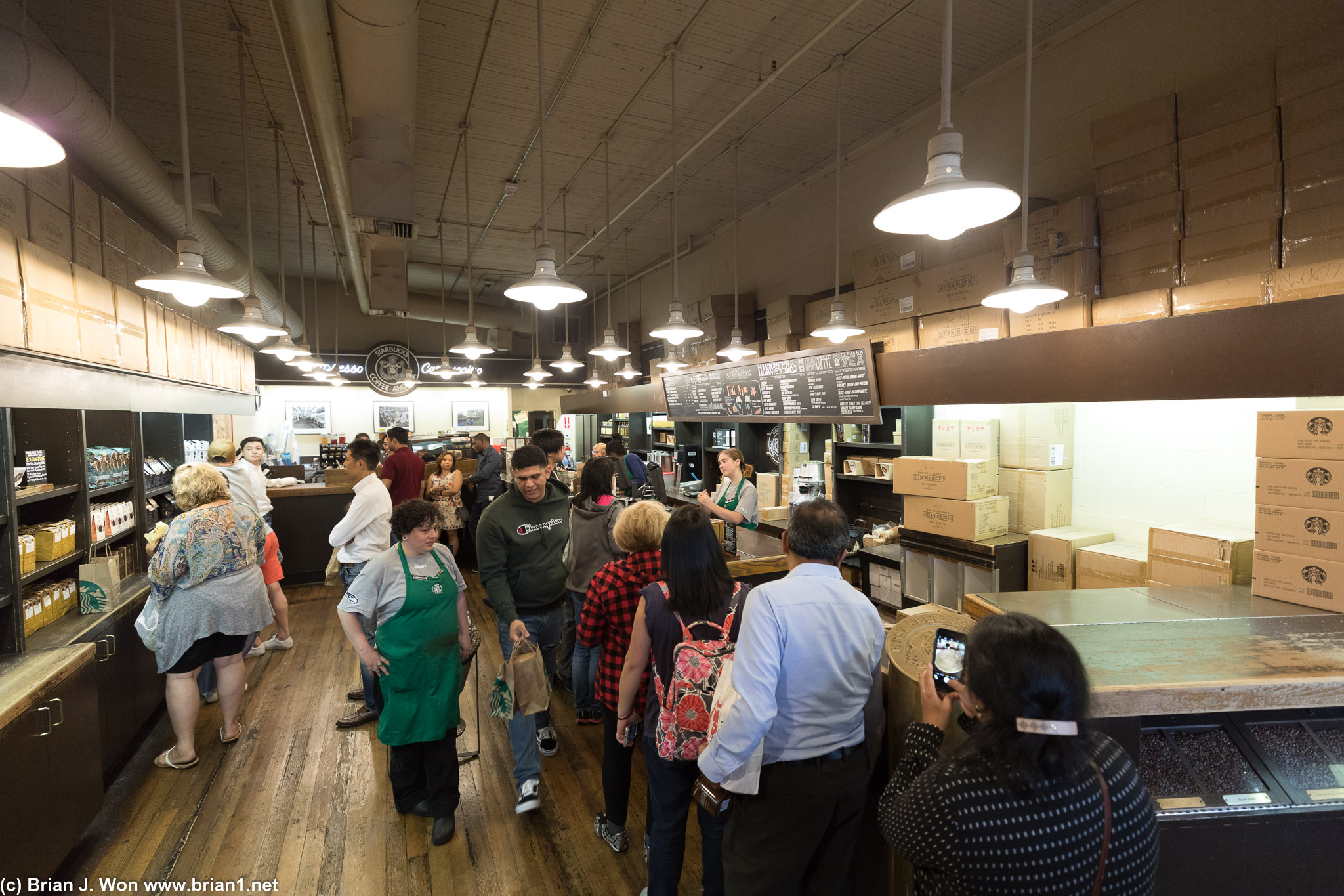 Very rustic inside compared to the modern stores.