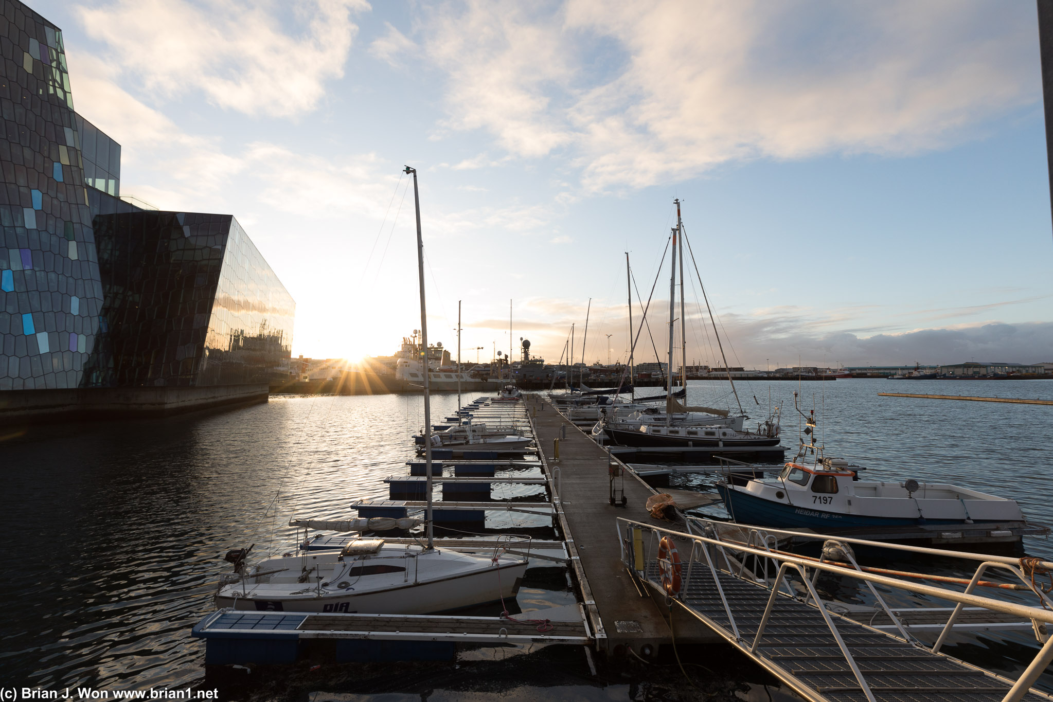 View of the harbor immediately adjacent to the opera house.