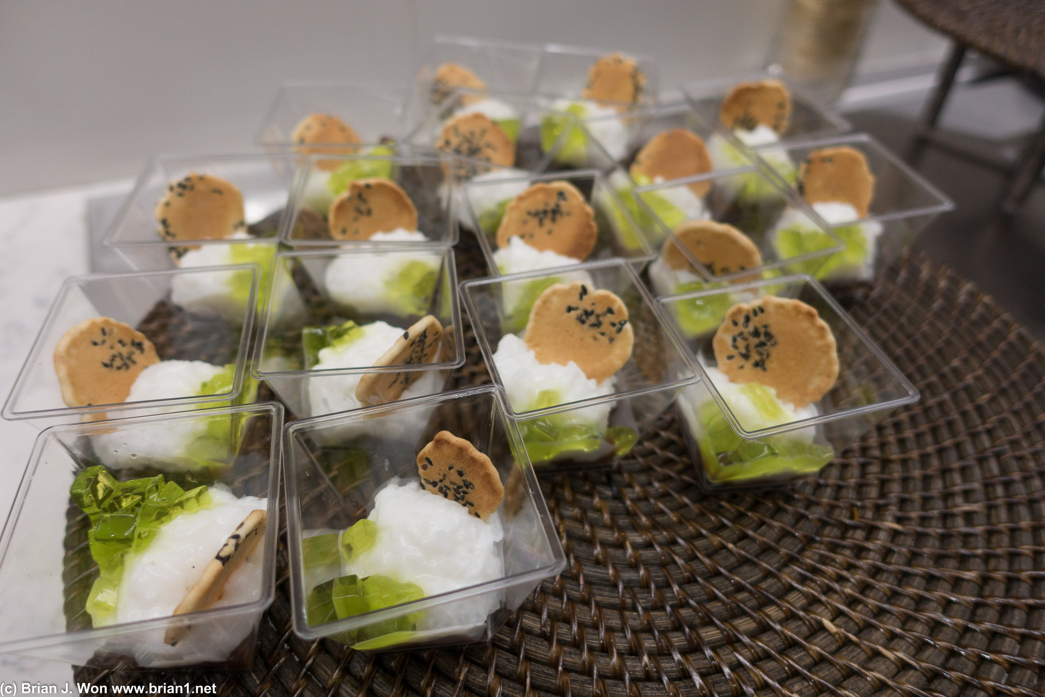 Jello-cookie dessert things.