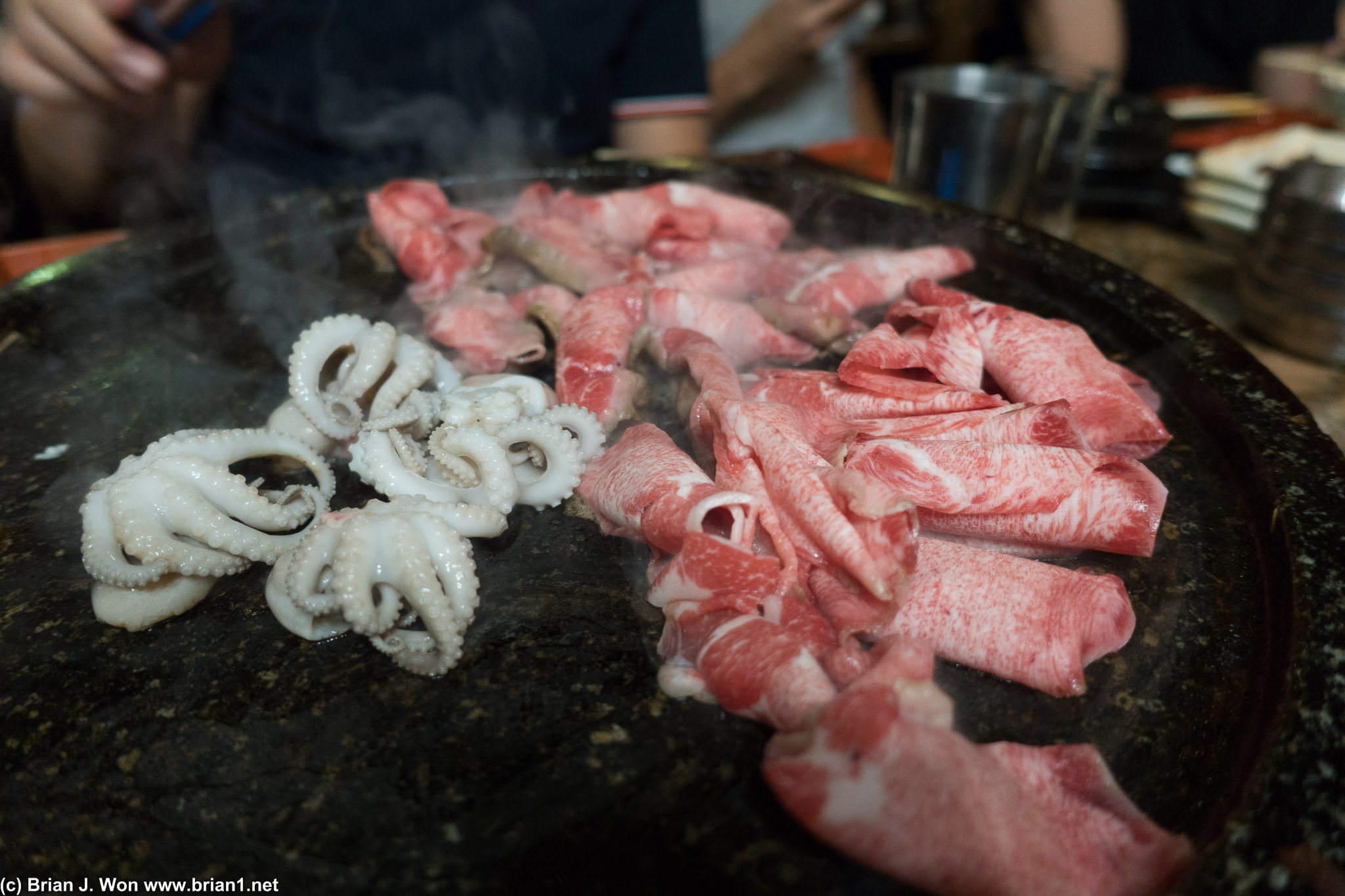 Squid and tongue.
