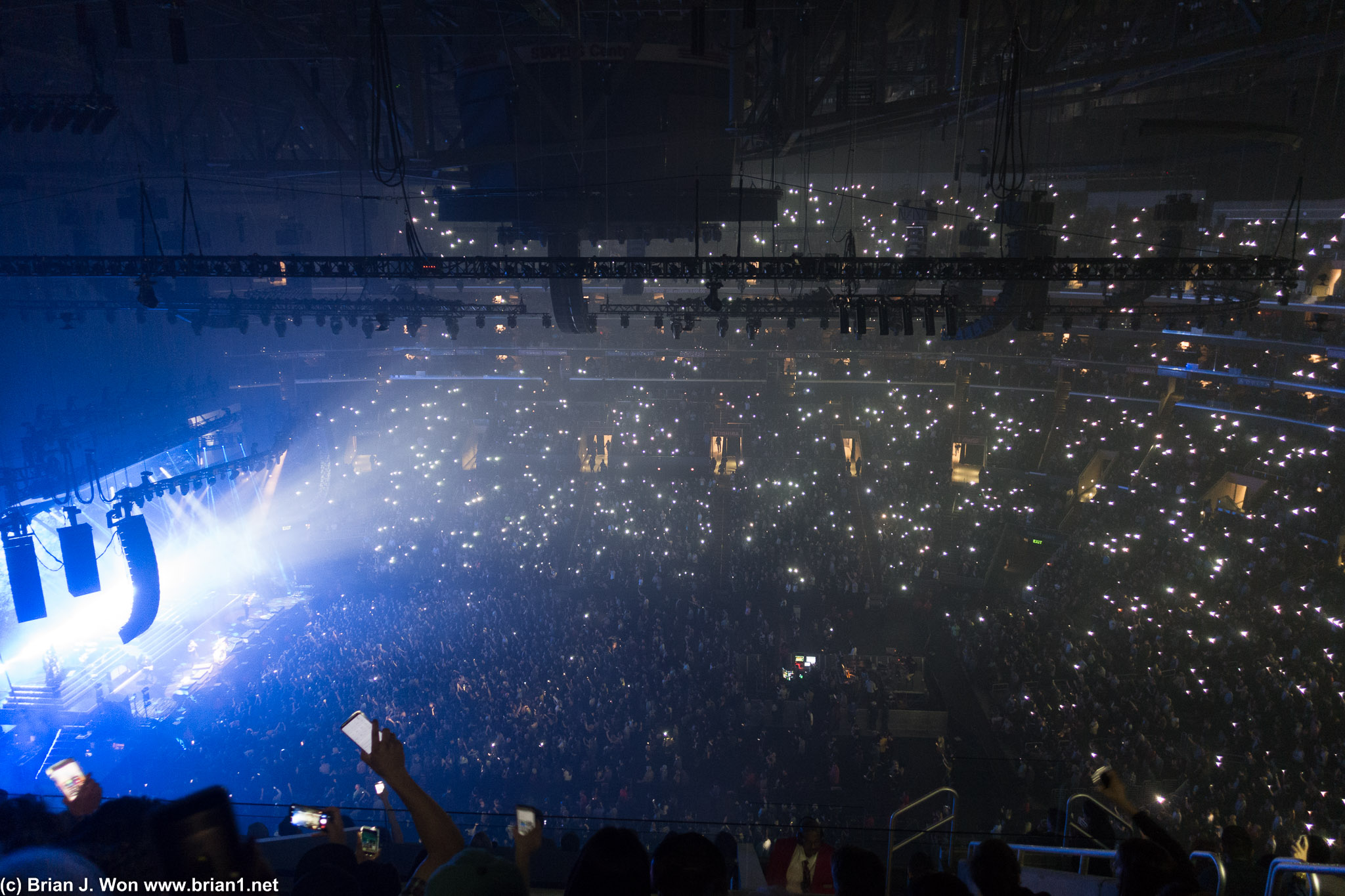 Lighting up Staples.