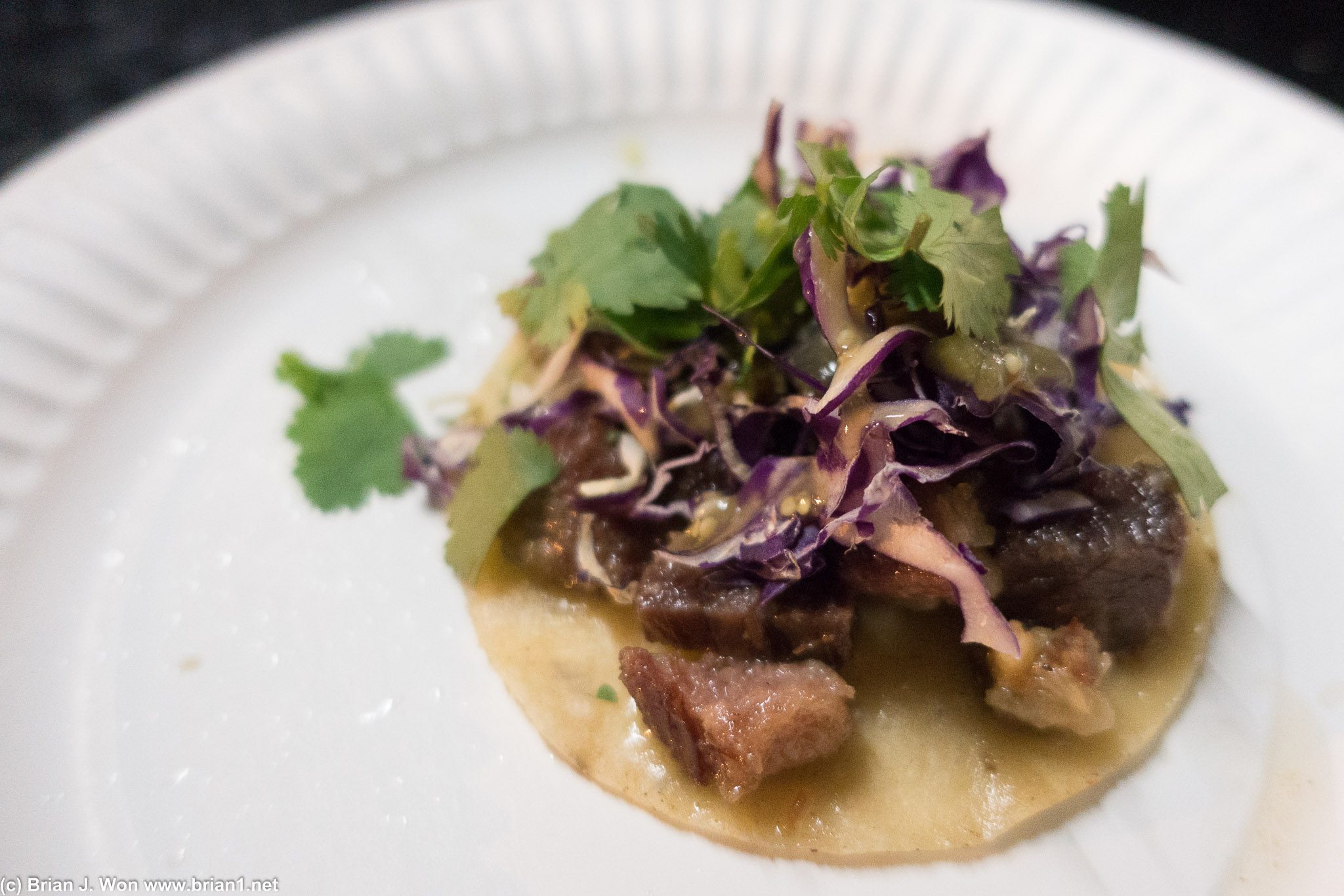 Corned beef taco from the taco truck. Surprisingly good.