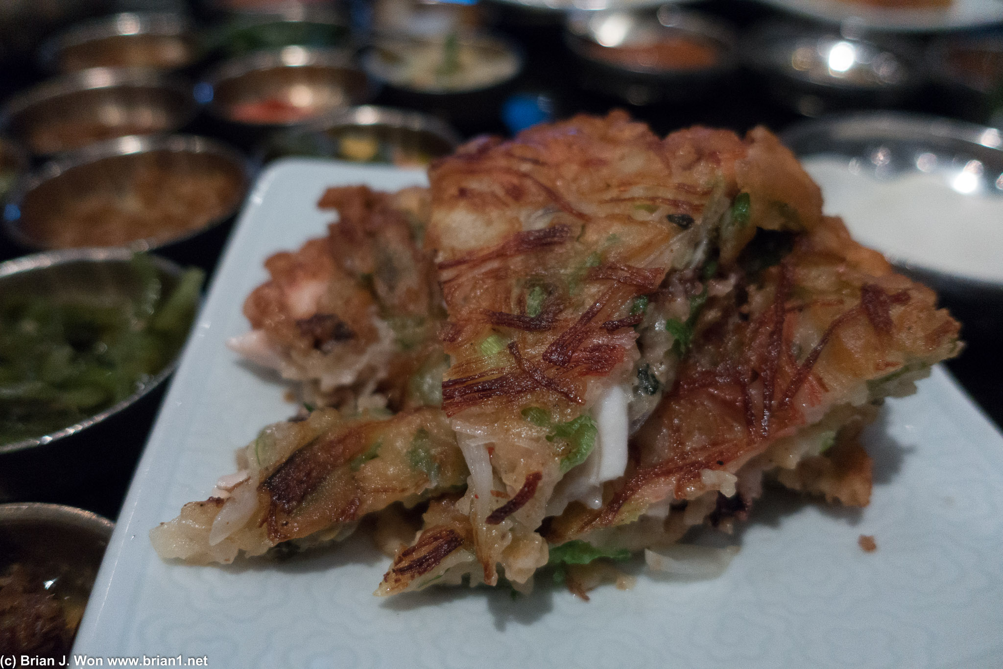 Seafood pancake.