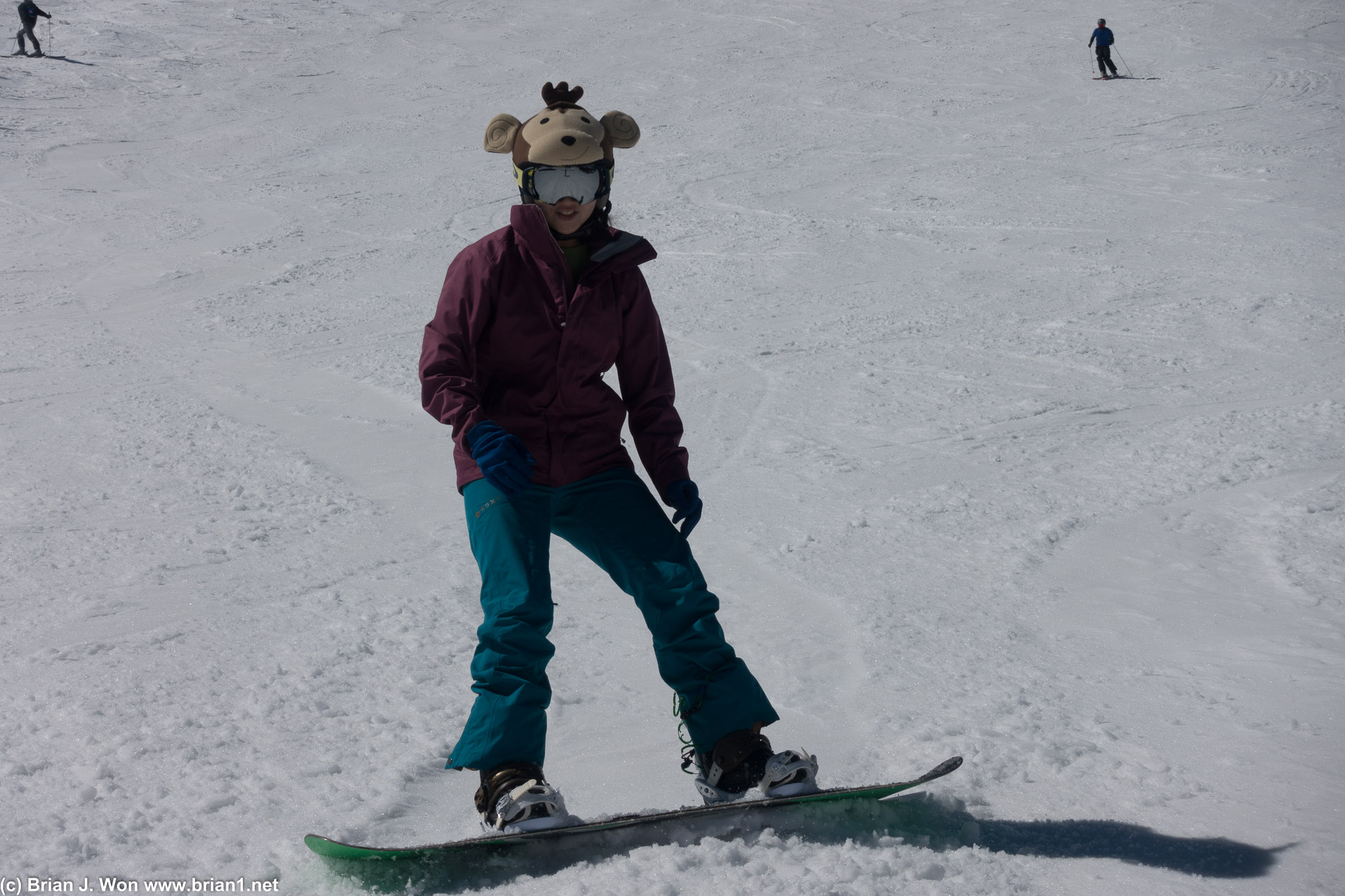 Lan Lan sliding down Cornice.