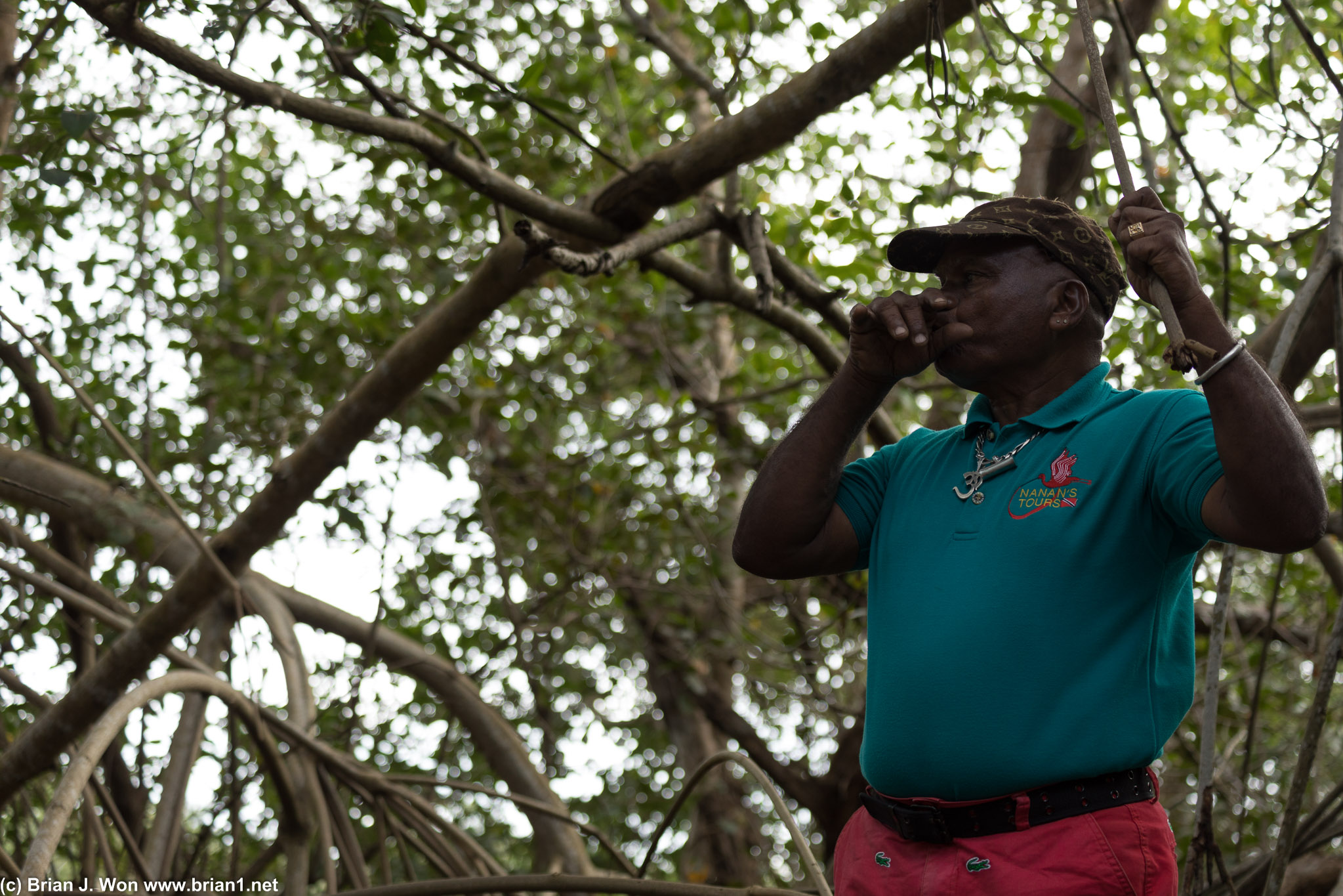 Our captain calling birds.