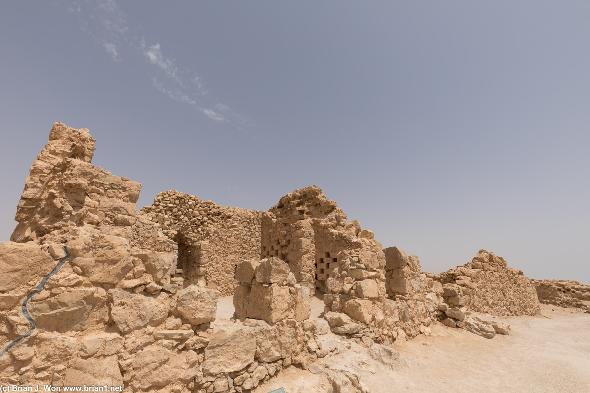 Better-preserved buildings.