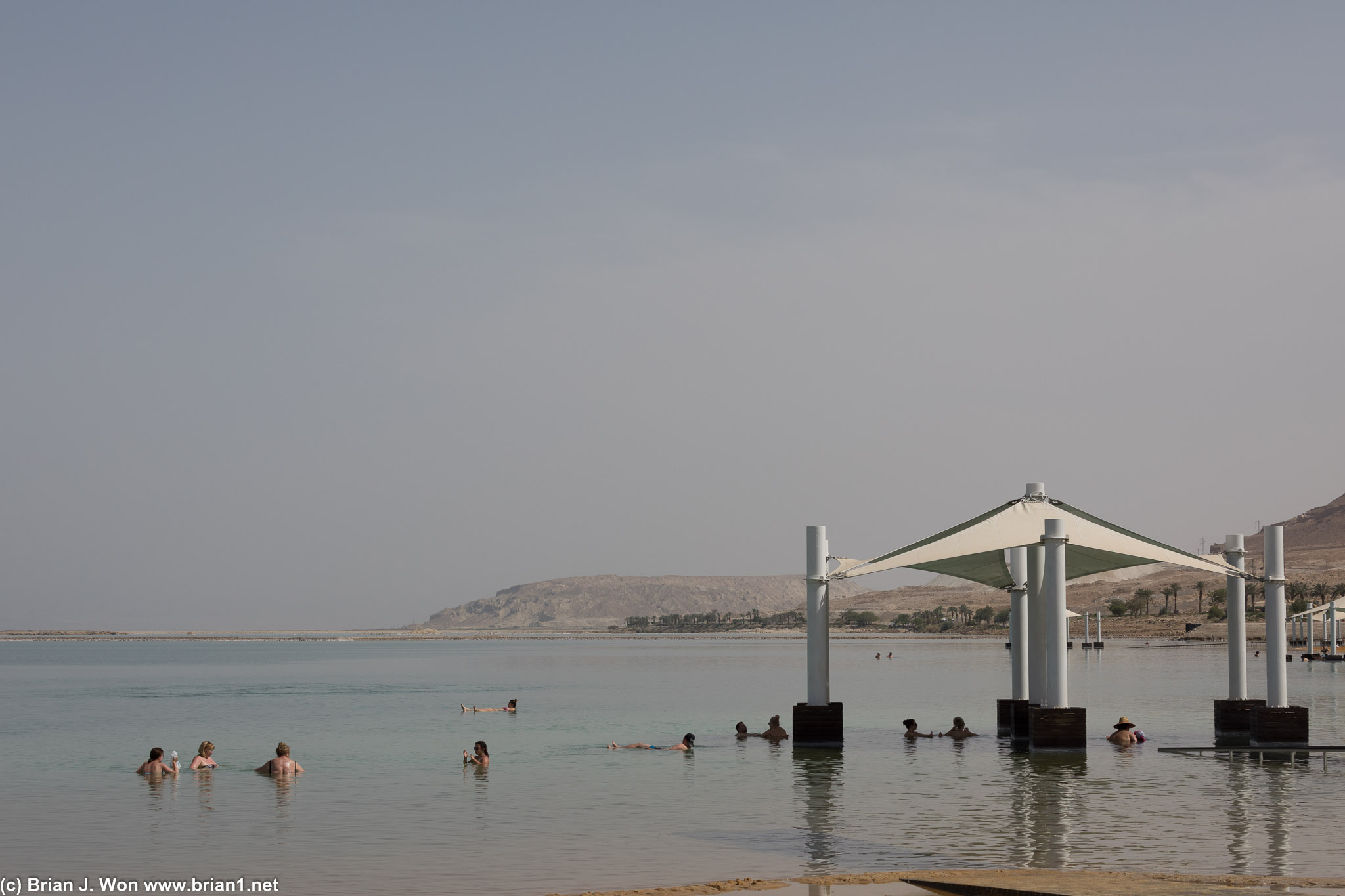 Shade over the water.