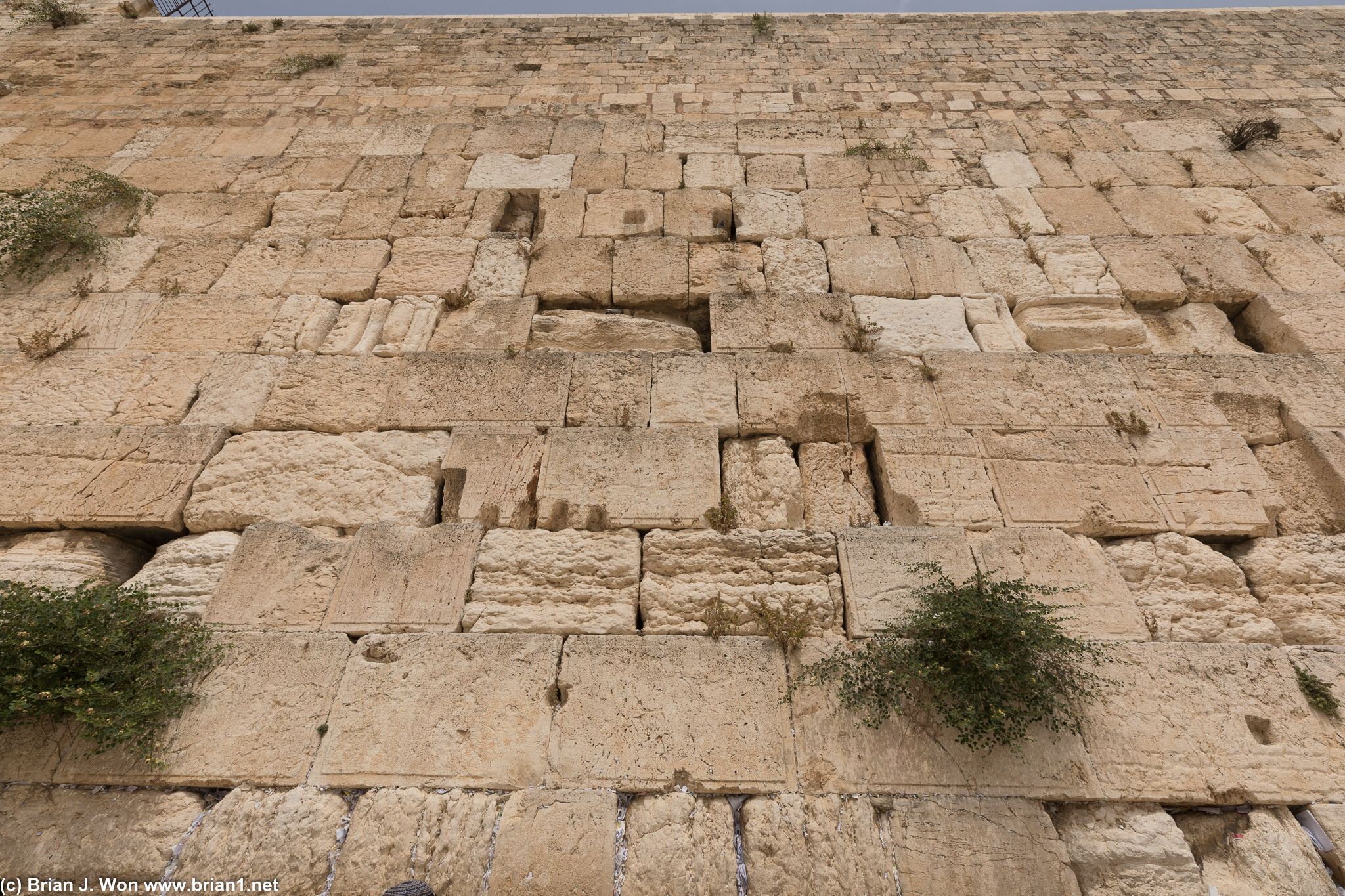 Up close at the Western Wall.